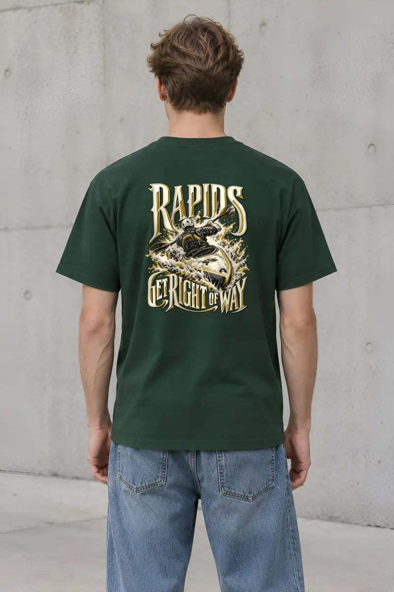 "Rapids Get Right of Way" Heavyweight Unisex Crewneck T-shirt