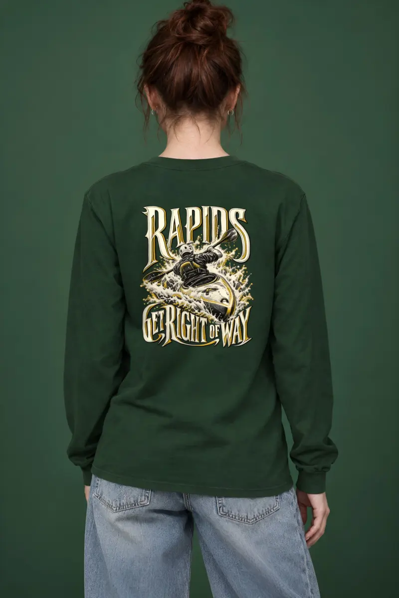 “Rapids Get Right of Way” Unisex Longsleeve T-shirt