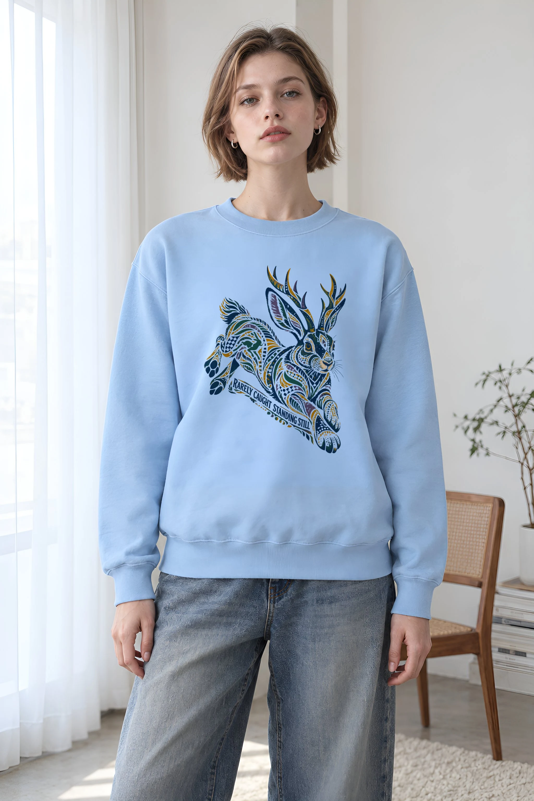 "Rarely Caught Standing Still" Heavy Blend Unisex Crewneck Sweatshirt