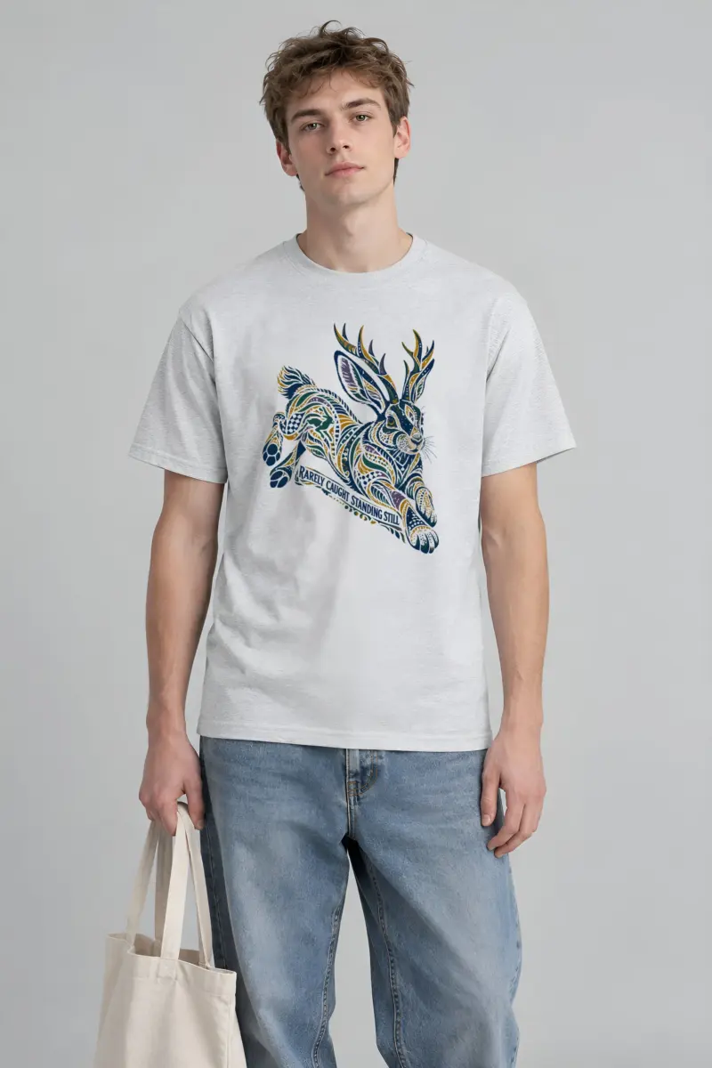 “Rarely Caught Standing Still” Heavyweight Unisex Crewneck T-shirt