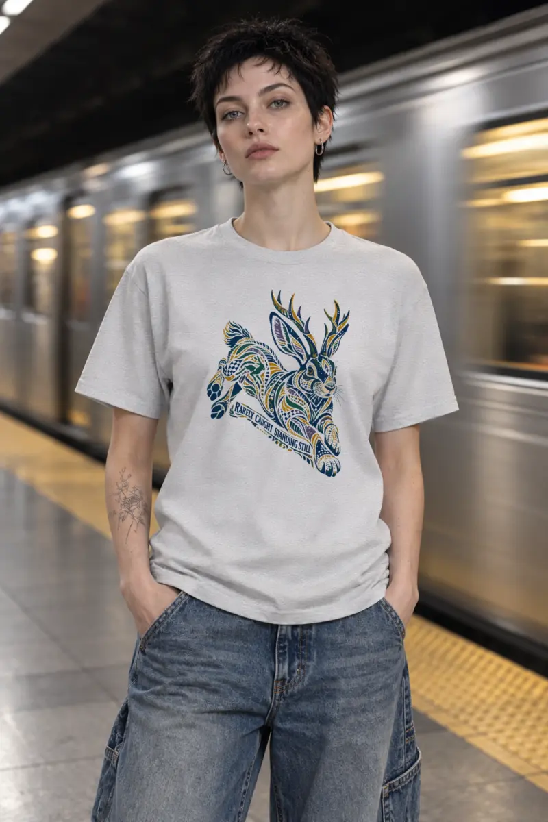 "Rarely Caught Standing Still" Heavyweight Unisex Crewneck T-shirt