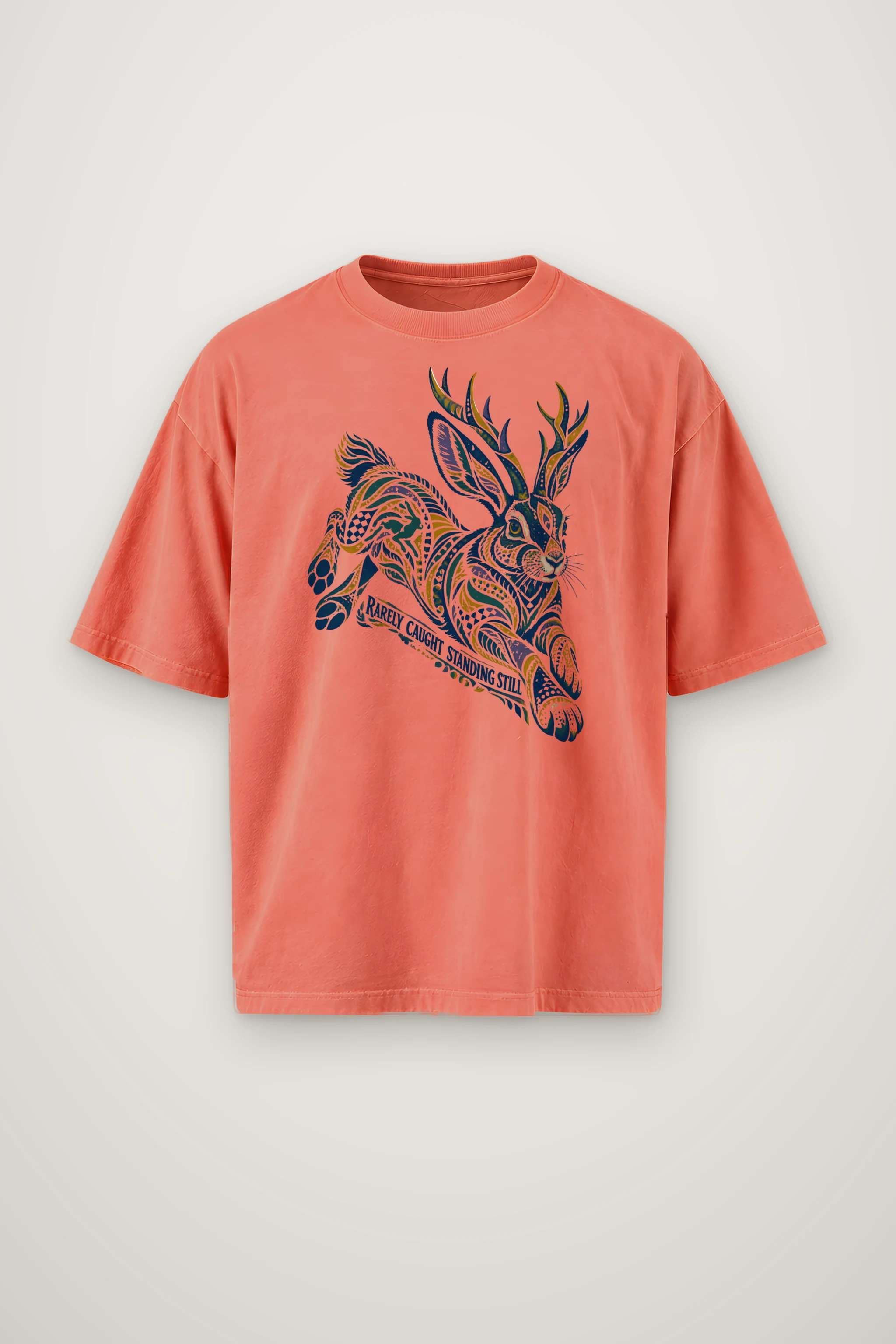 "Rarely Caught Standing Still" Men's Oversized Heavyweight Crewneck T-Shirt
