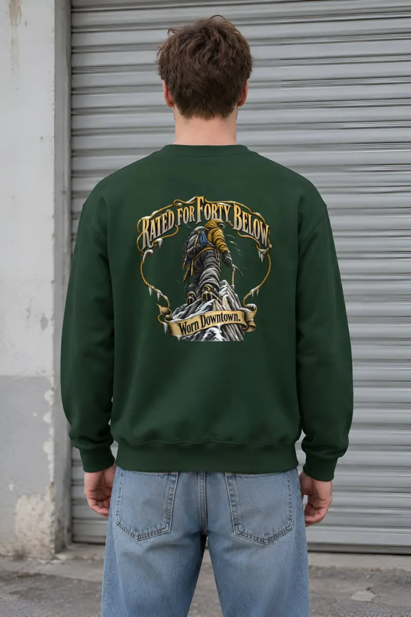 “Rated for Forty Below” Heavy Blend Unisex Crewneck Sweatshirt