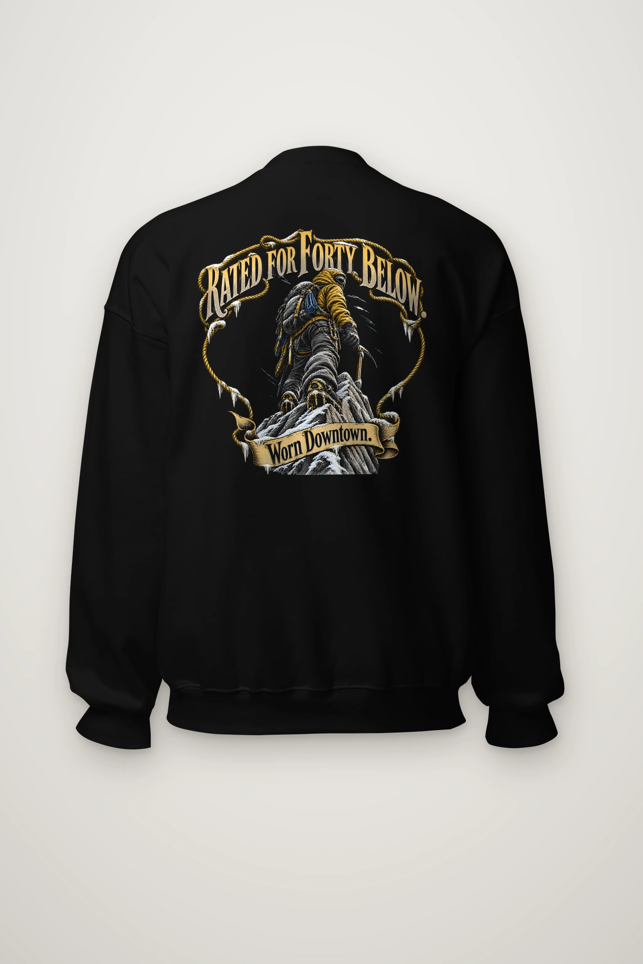 "Rated for Forty Below" Heavy Blend Unisex Crewneck Sweatshirt
