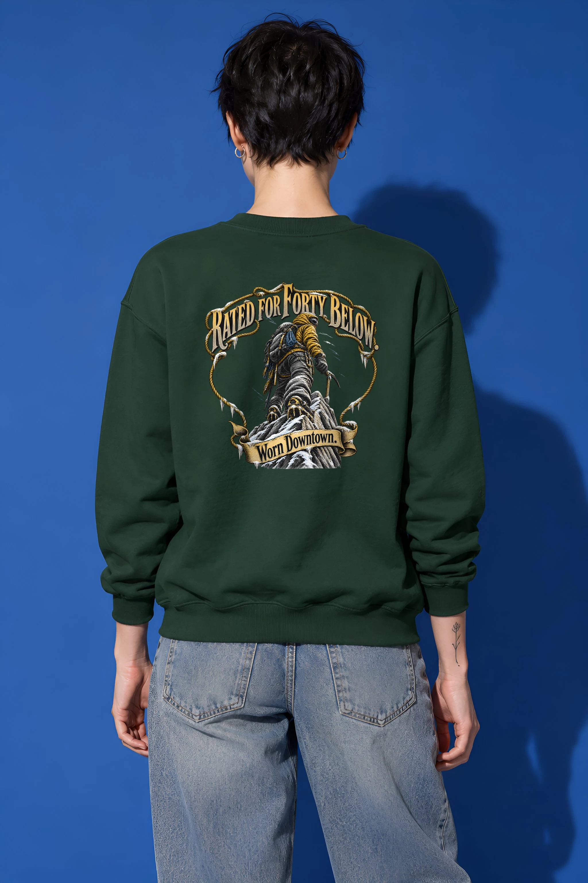"Rated for Forty Below" Heavy Blend Unisex Crewneck Sweatshirt
