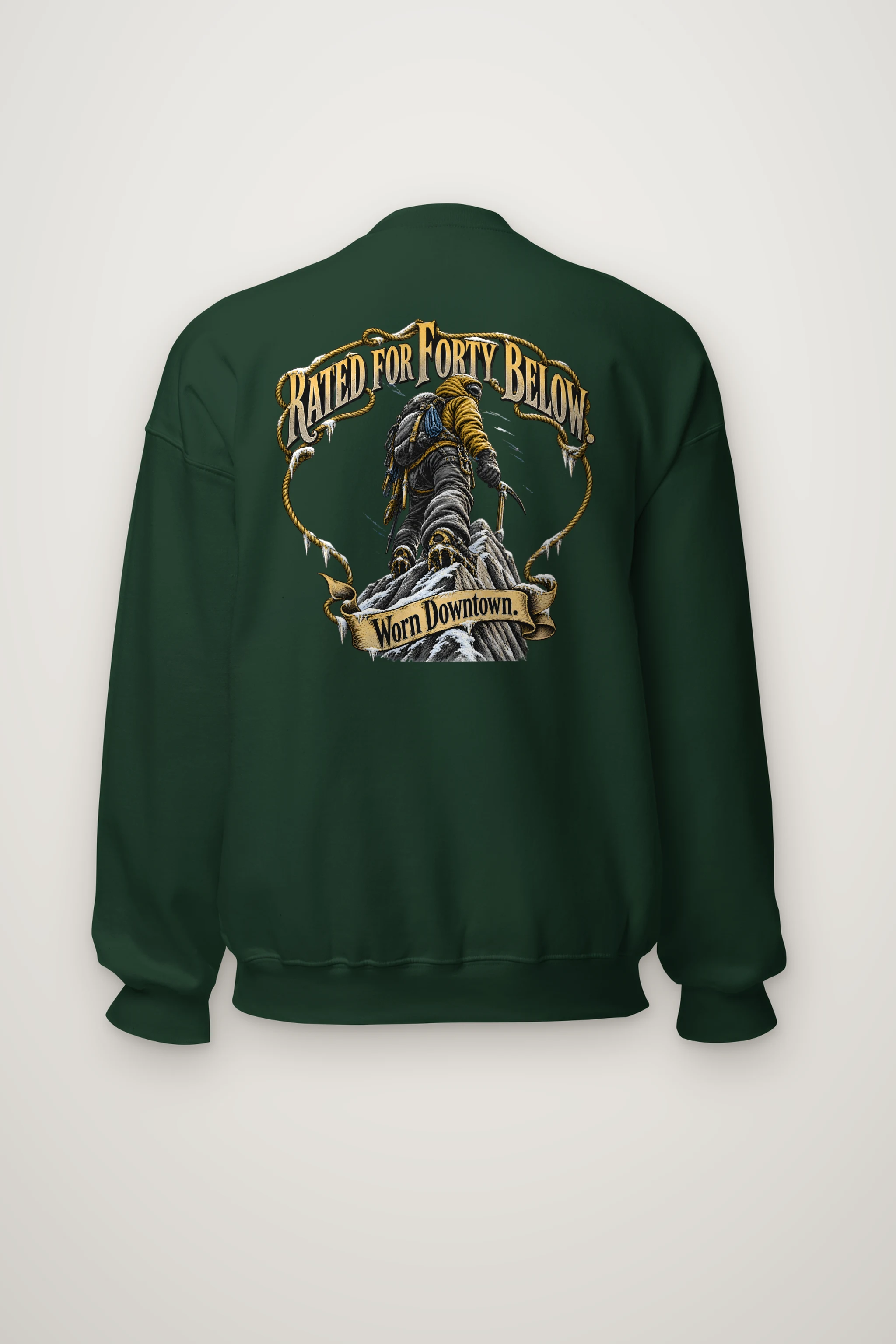 "Rated for Forty Below" Heavy Blend Unisex Crewneck Sweatshirt