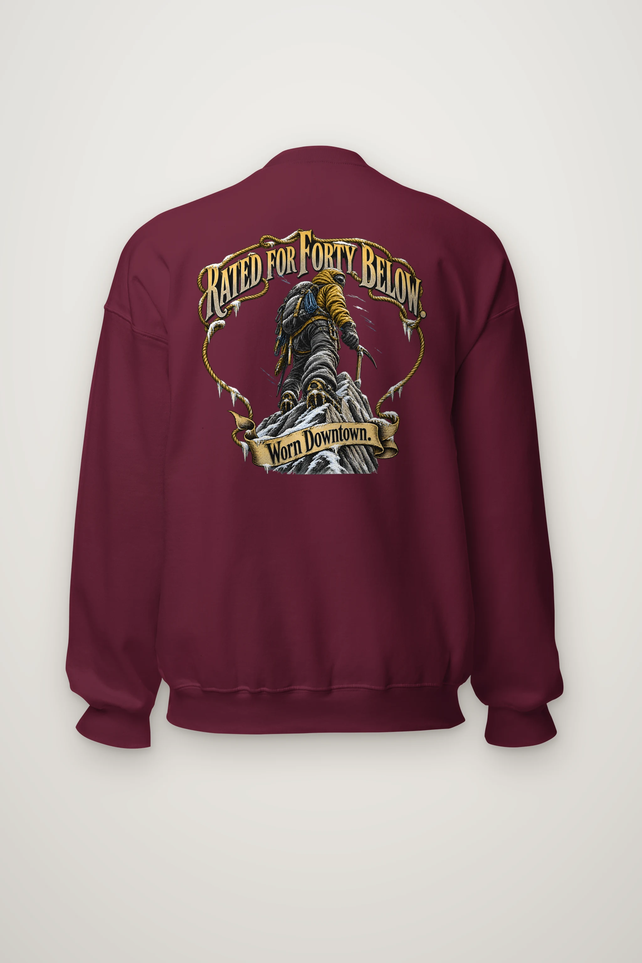 "Rated for Forty Below" Heavy Blend Unisex Crewneck Sweatshirt