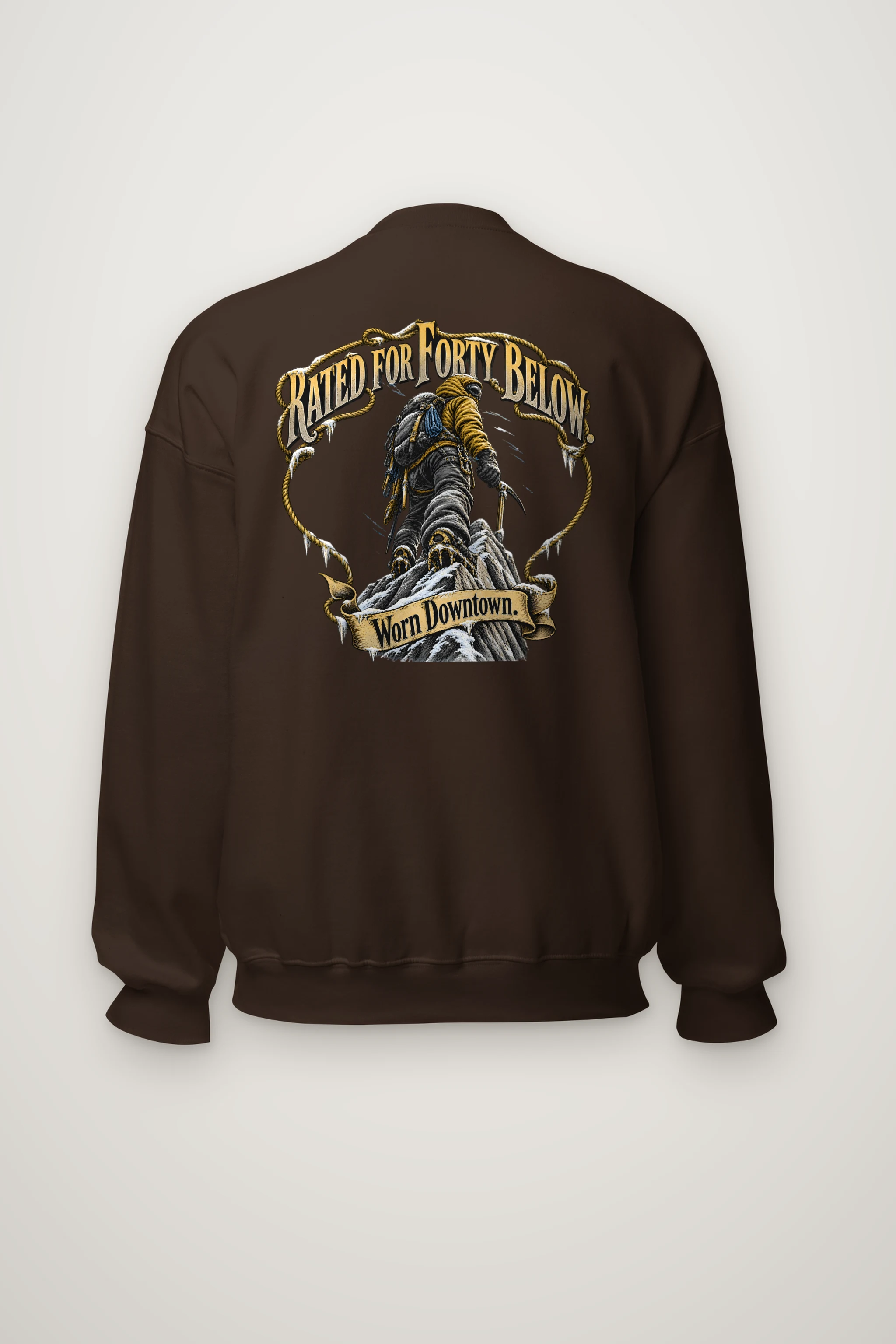 "Rated for Forty Below" Heavy Blend Unisex Crewneck Sweatshirt