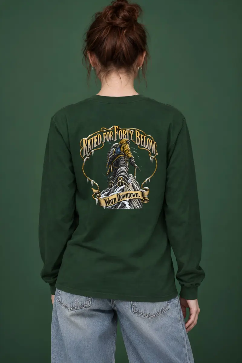 “Rated For Forty Below” Unisex Longsleeve T-shirt