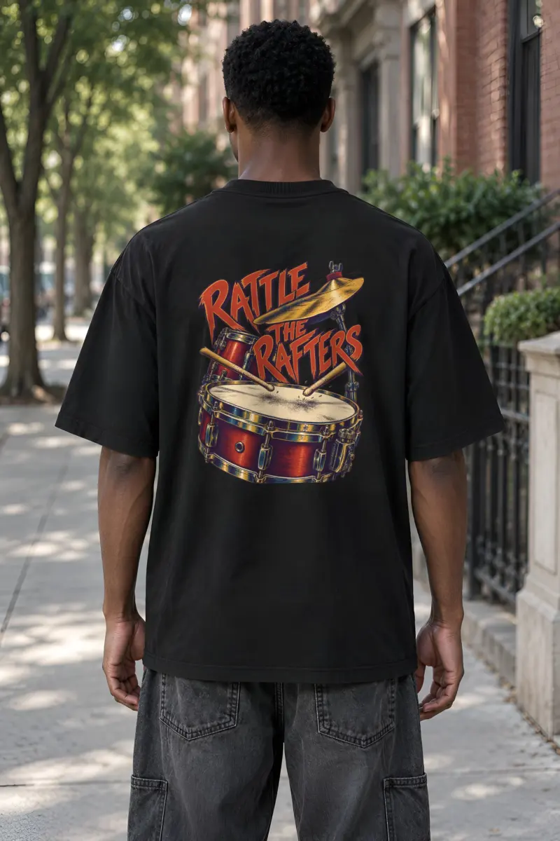 “Rattle the Rafters” Men’s Oversized Heavyweight Crewneck T-Shirt