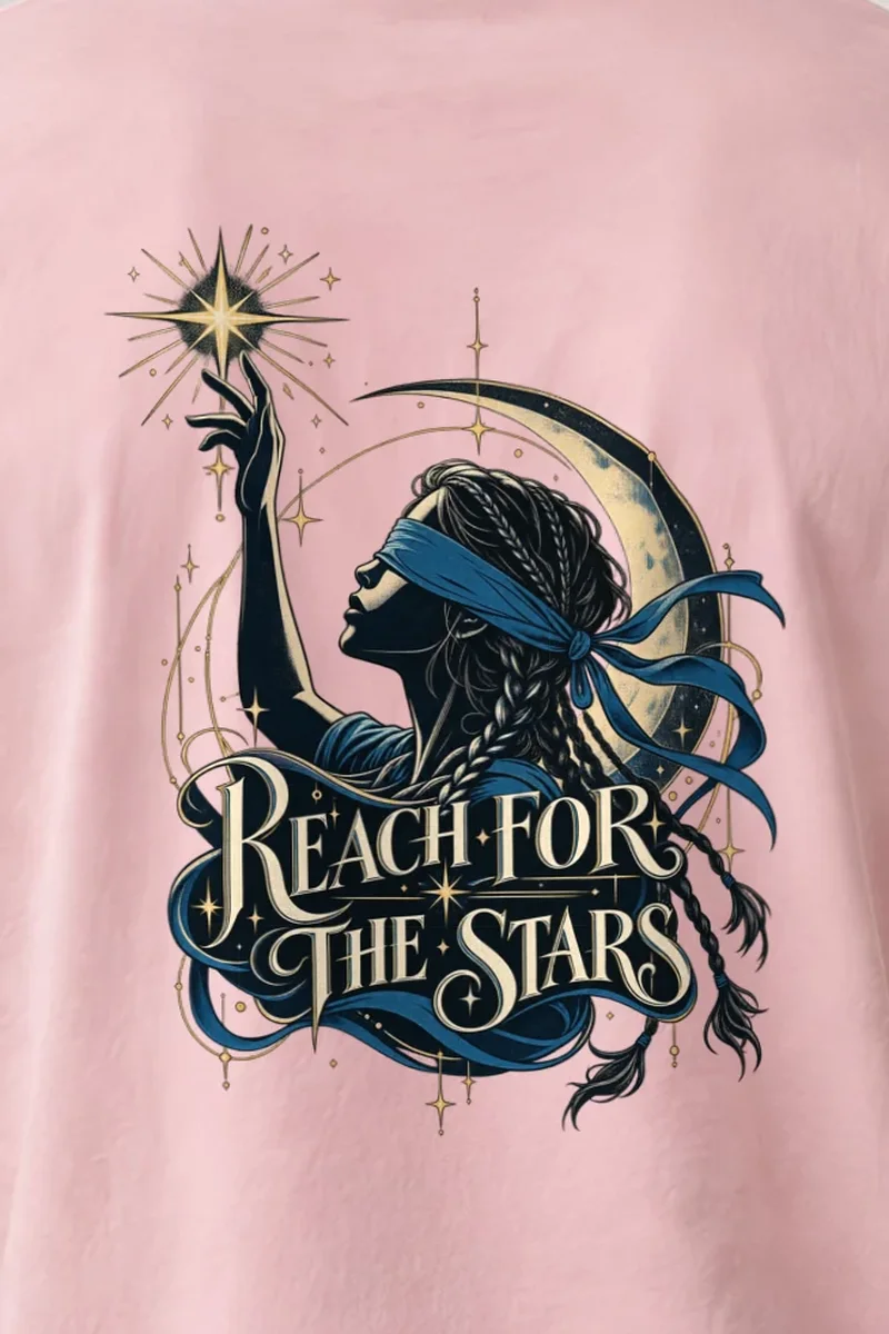 "Reach For The Stars" Heavyweight Unisex Crewneck T-shirt