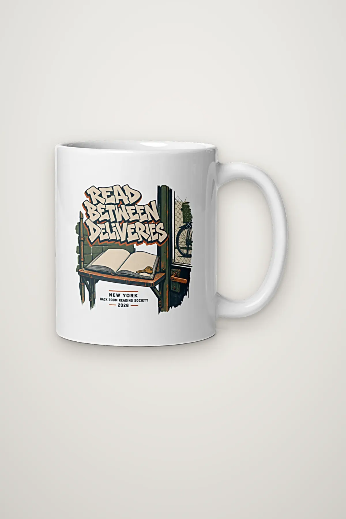 "READ BETWEEN DELIVERIES" 11oz Ceramic Mug