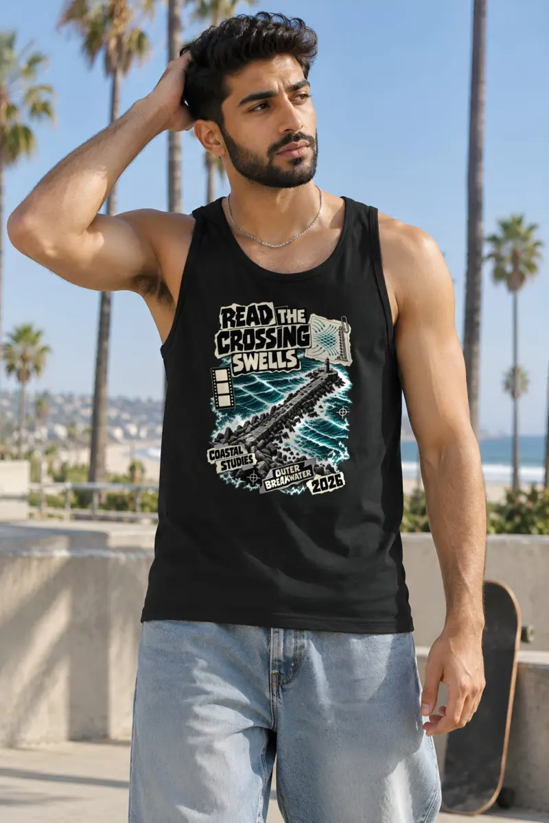 "Read The Crossing Swells" Unisex Jersey Tank