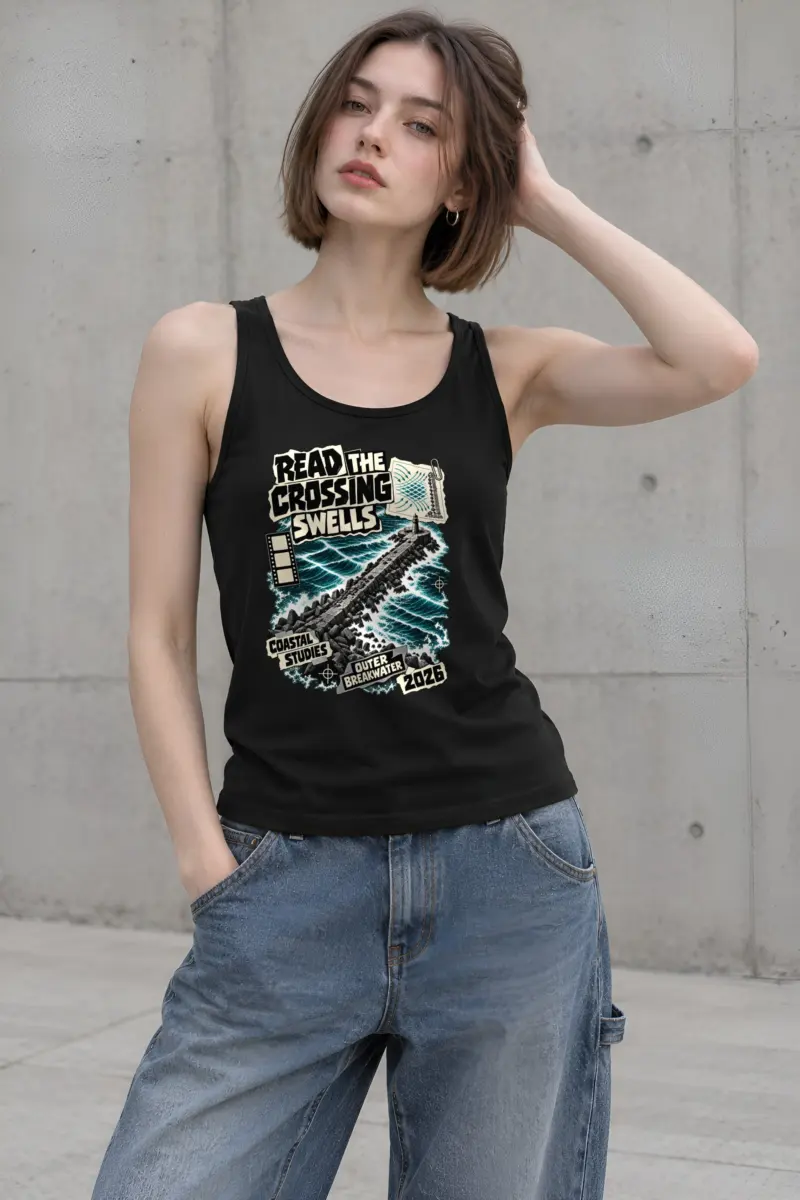 "Read The Crossing Swells" Unisex Jersey Tank