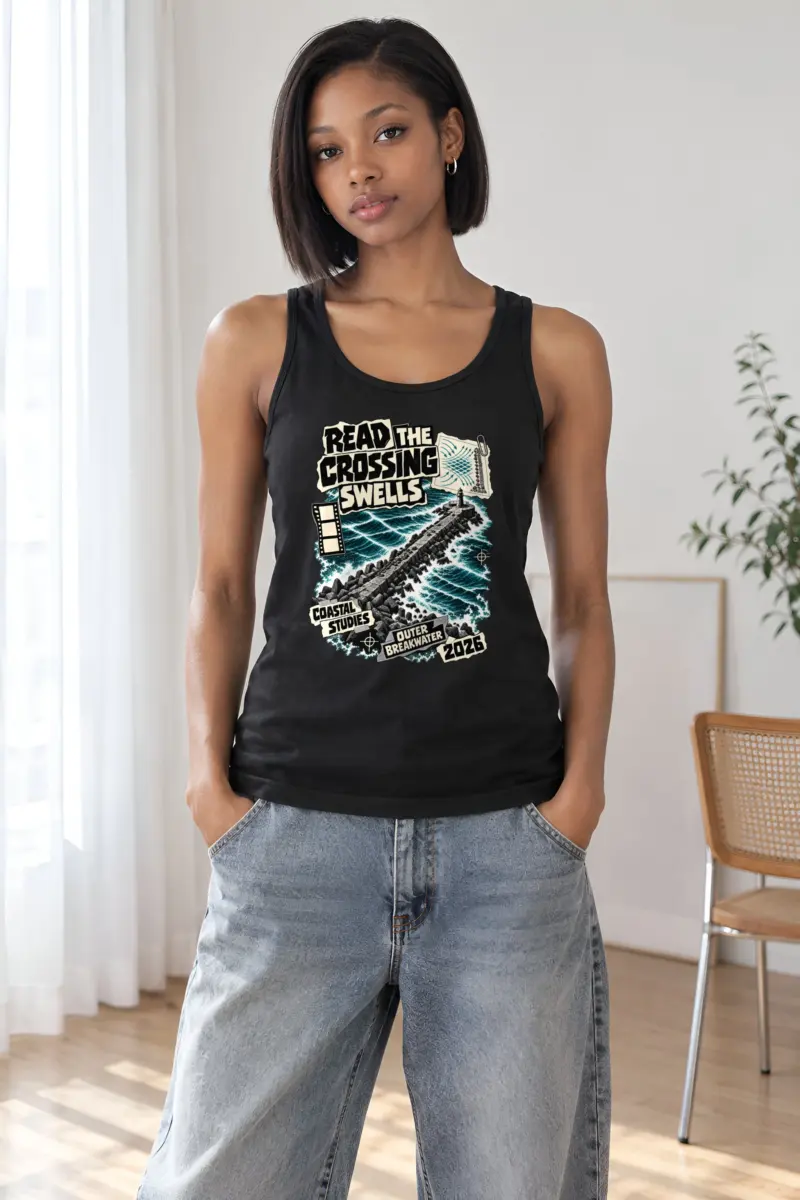 "Read The Crossing Swells" Unisex Jersey Tank