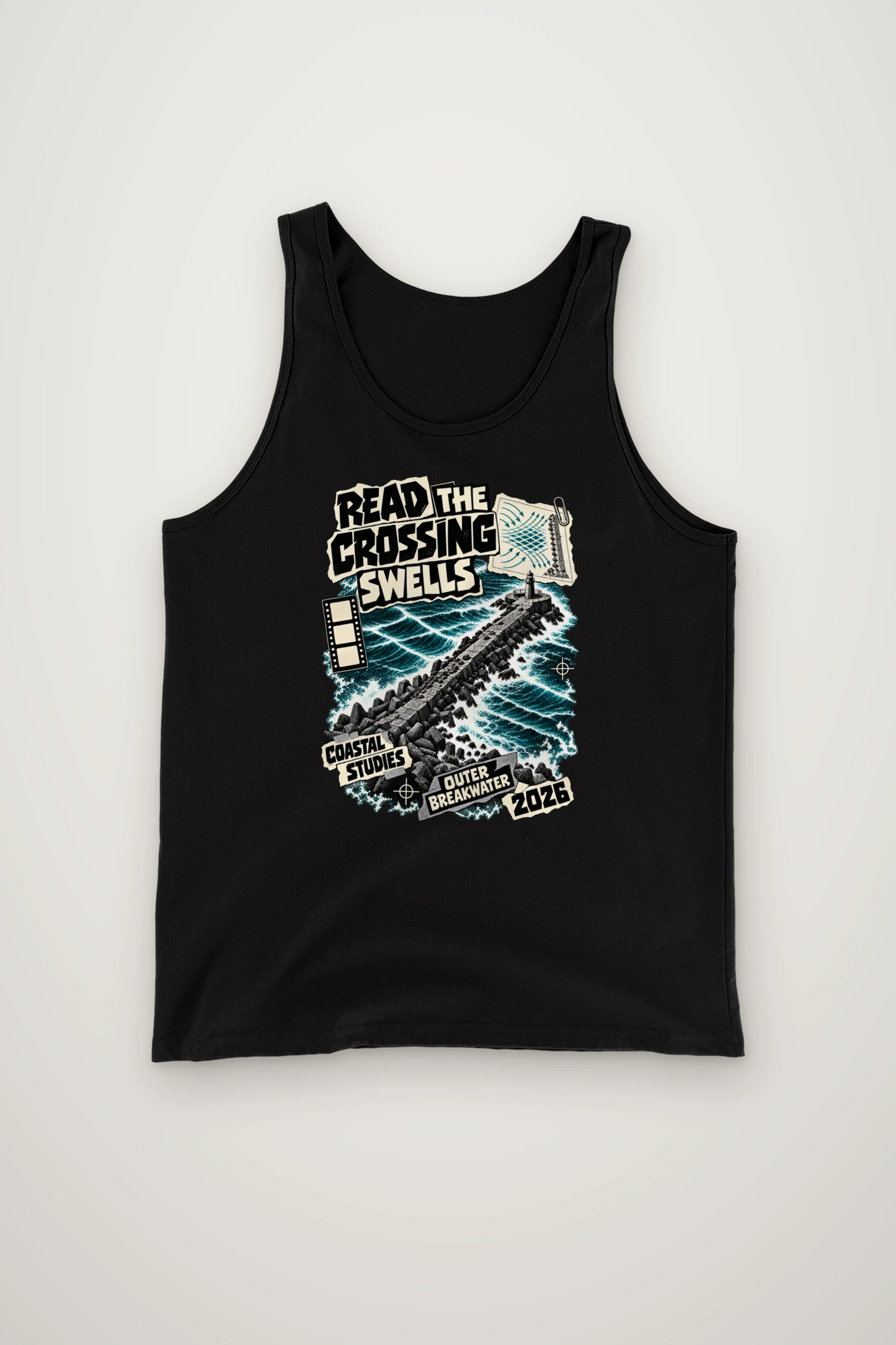 "Read The Crossing Swells" Unisex Jersey Tank