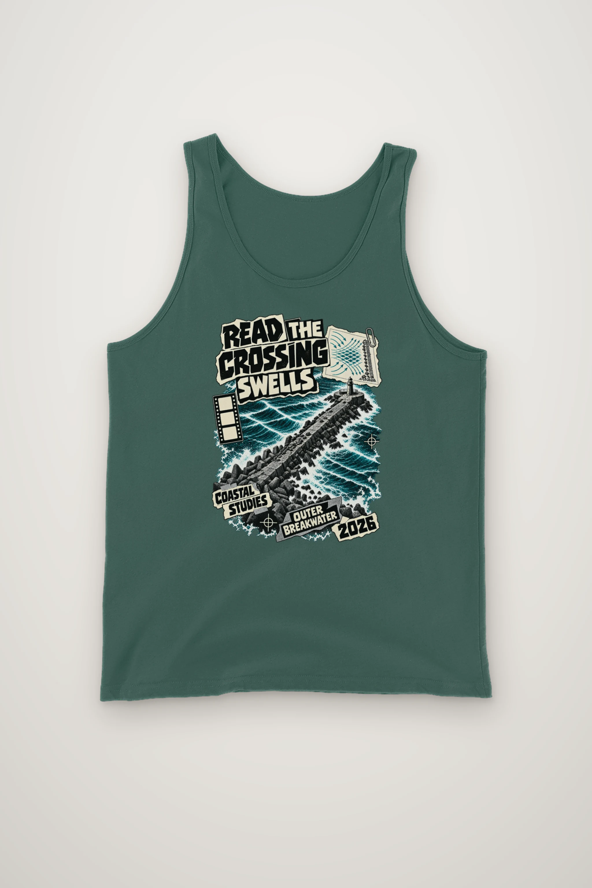 "Read The Crossing Swells" Unisex Jersey Tank
