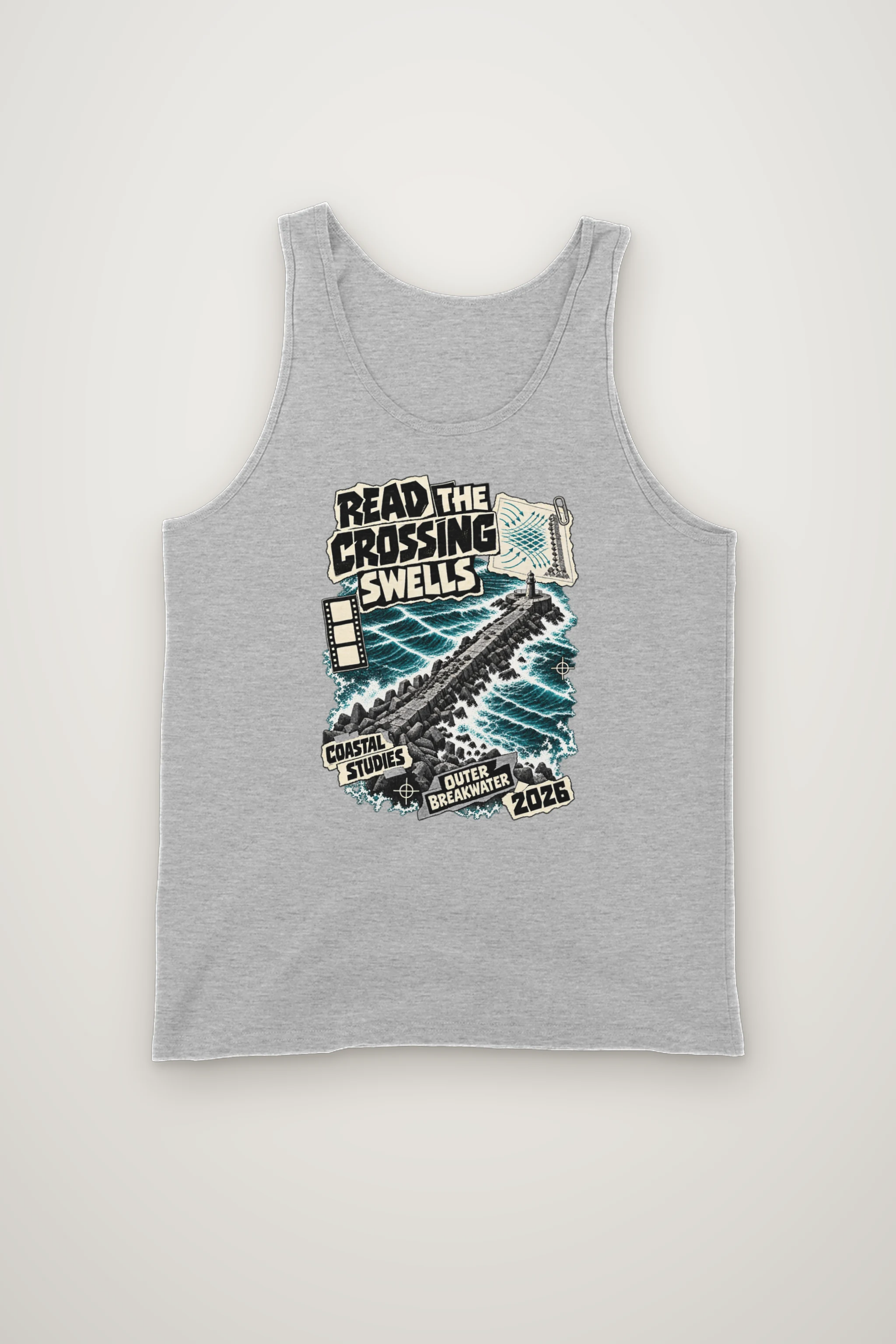 "Read The Crossing Swells" Unisex Jersey Tank
