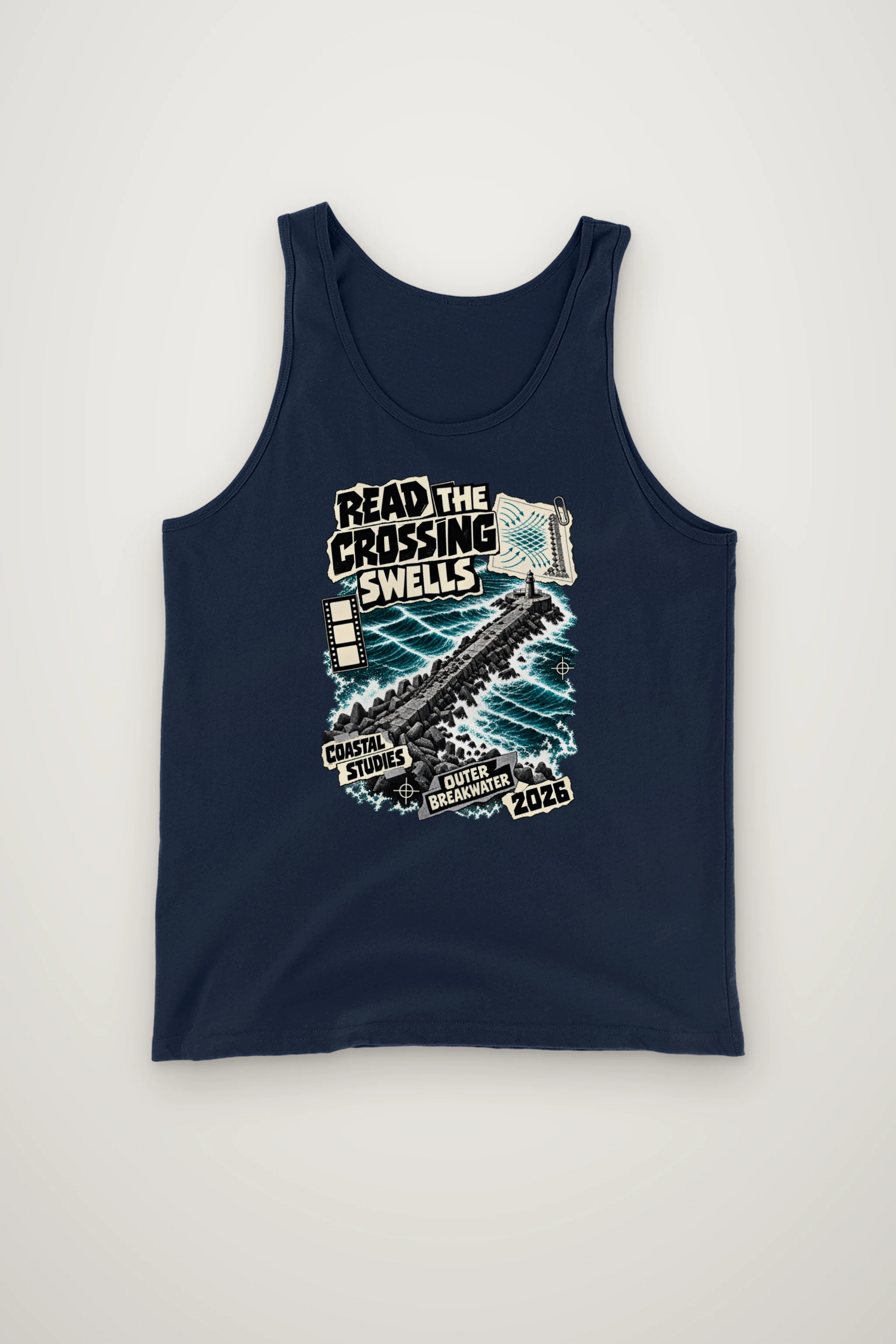 "Read The Crossing Swells" Unisex Jersey Tank