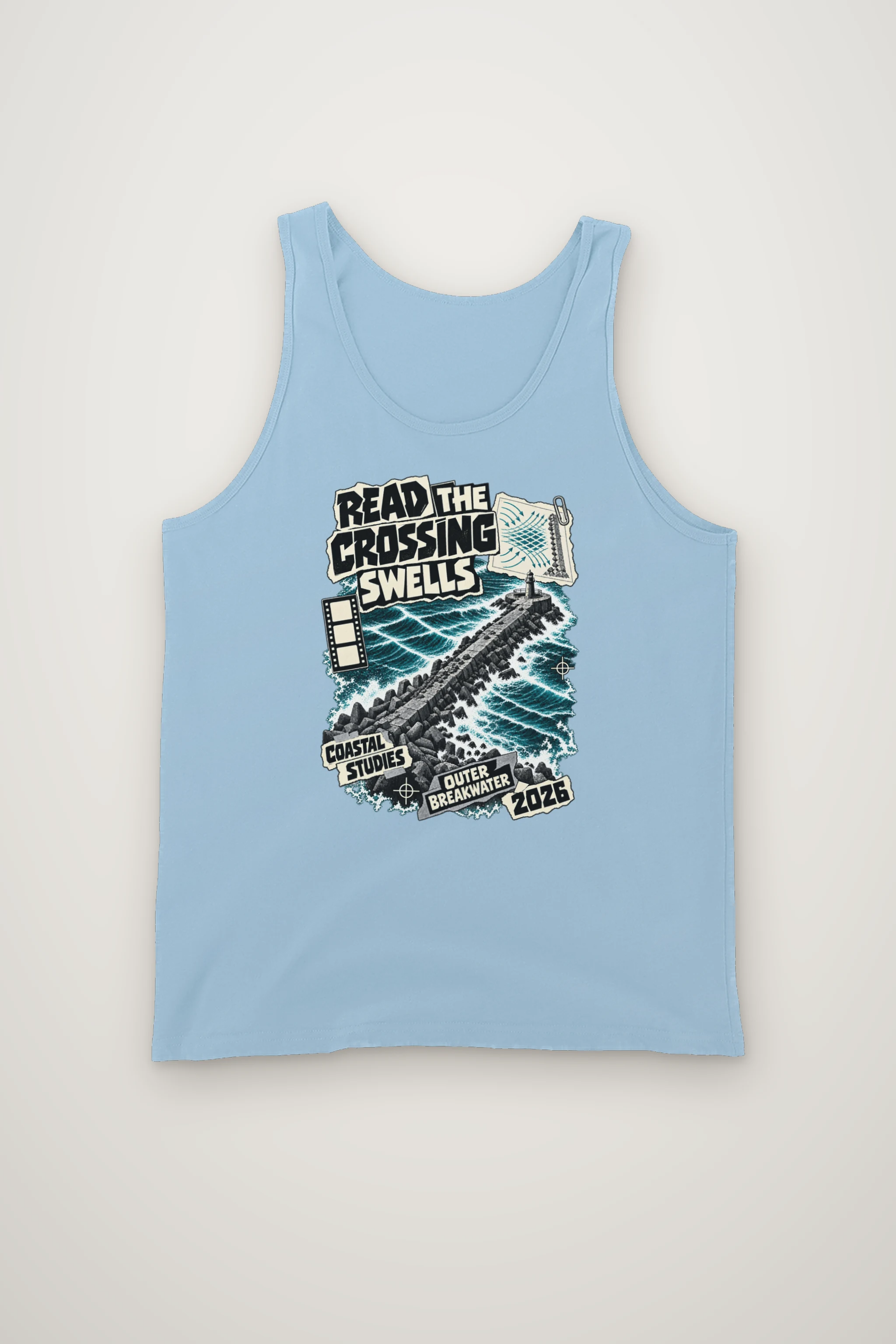 "Read The Crossing Swells" Unisex Jersey Tank