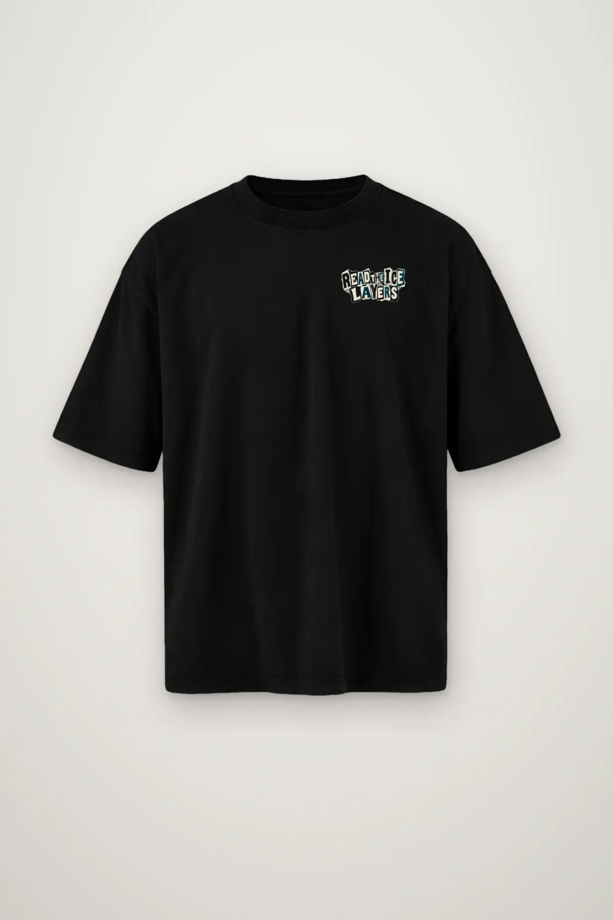 "Read the Ice Layers" Men's Oversized Heavyweight Crewneck T-Shirt