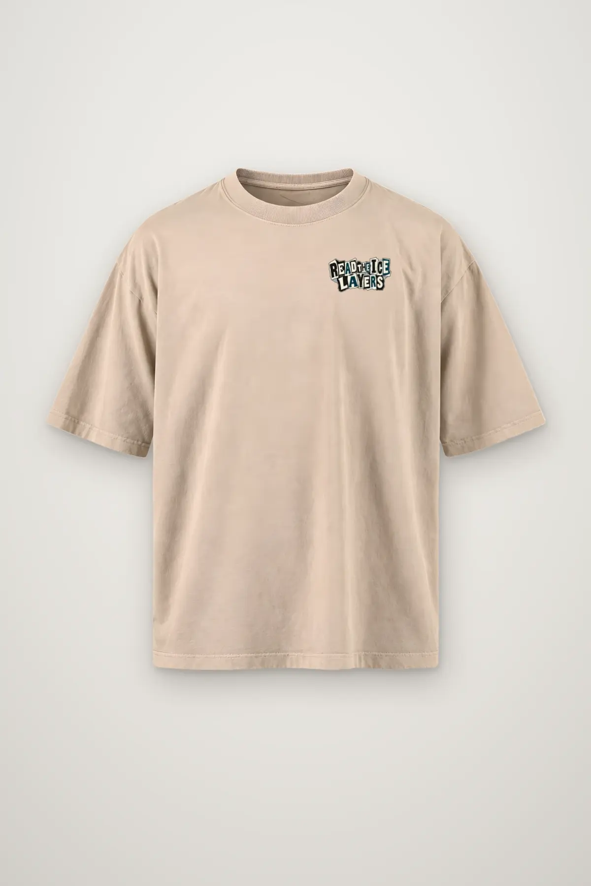 "Read the Ice Layers" Men's Oversized Heavyweight Crewneck T-Shirt