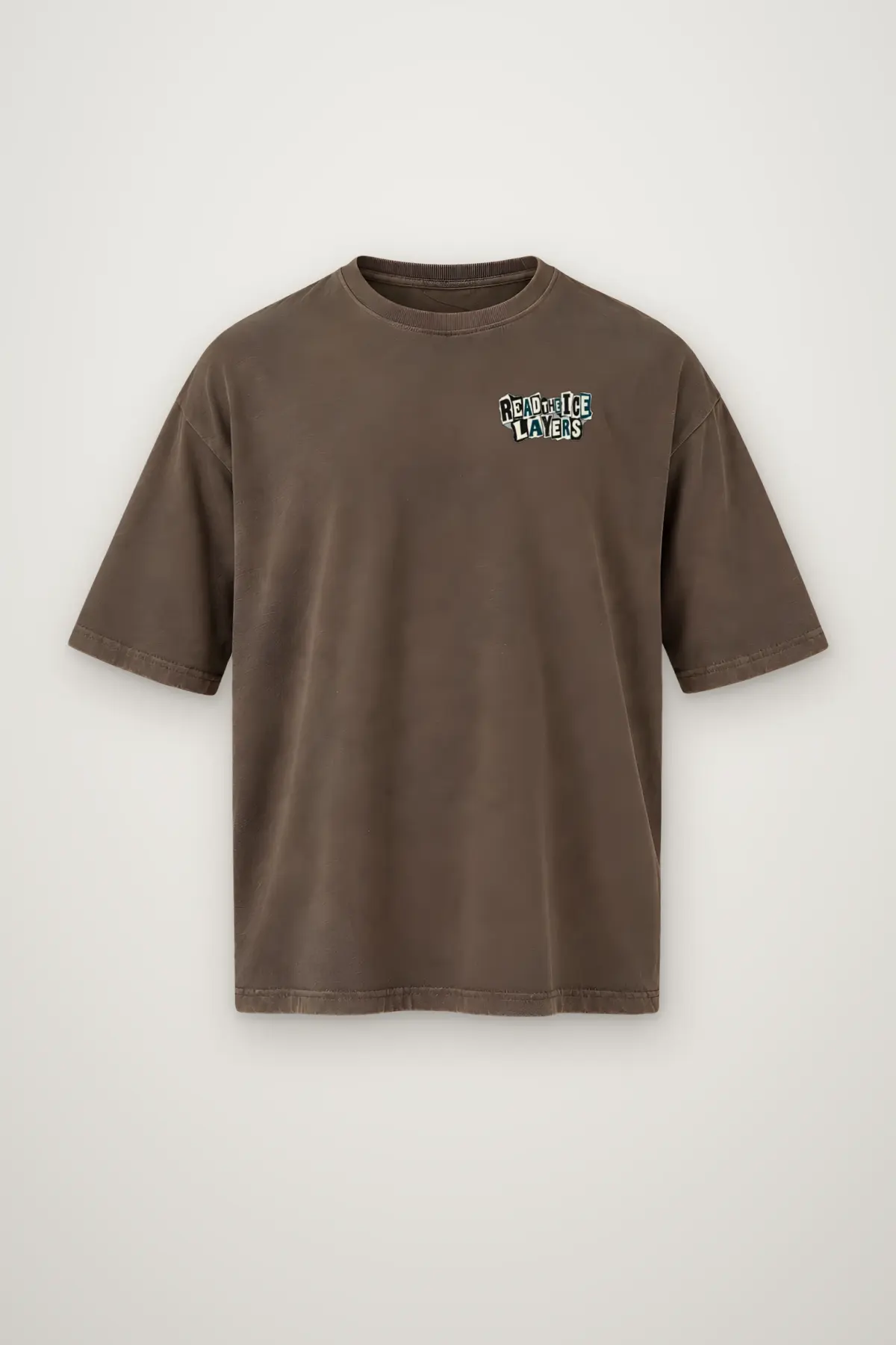 "Read the Ice Layers" Men's Oversized Heavyweight Crewneck T-Shirt