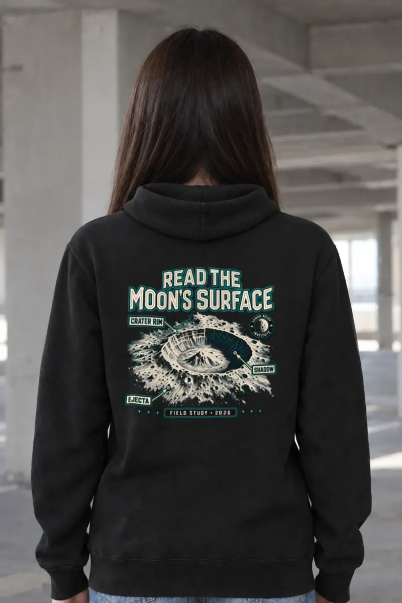 "Read the Moon's Surface" Heavy Blend Unisex Pullover Hoodie