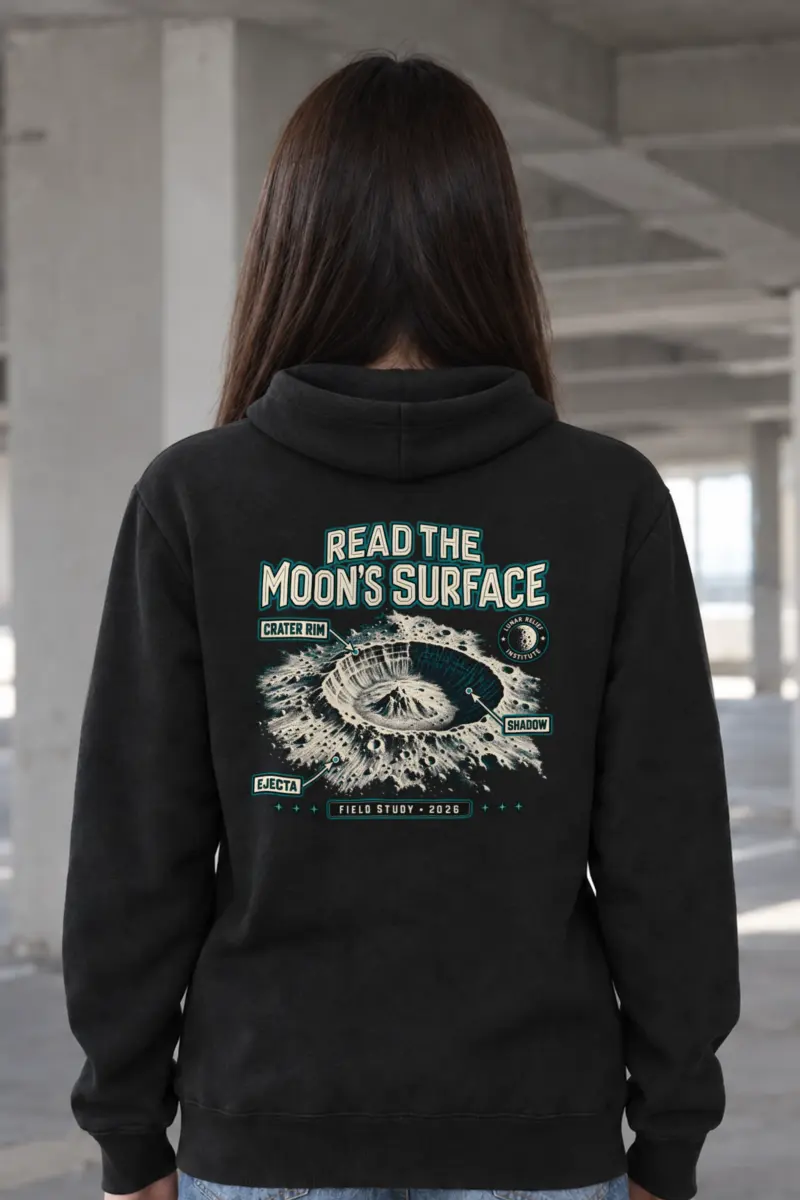 "Read the Moon's Surface" Heavy Blend Unisex Pullover Hoodie