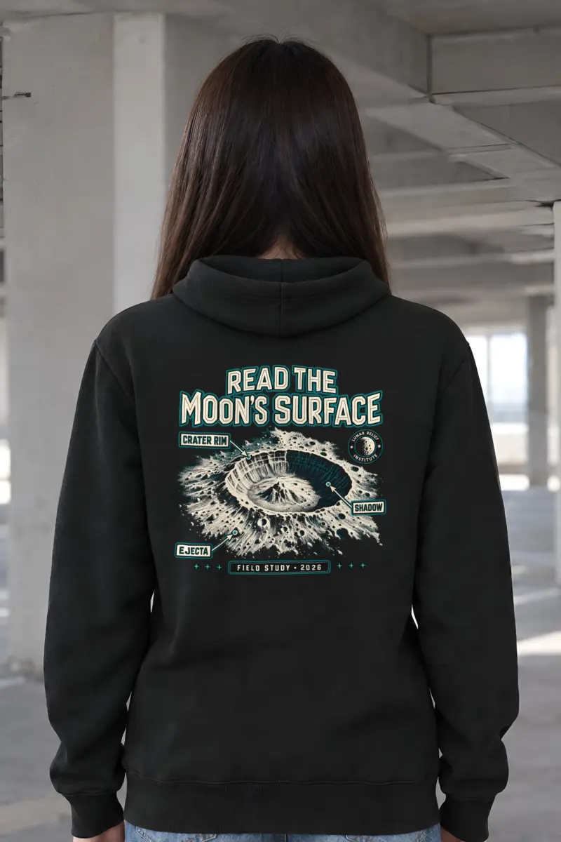 "Read the Moon's Surface" Heavy Blend Unisex Pullover Hoodie
