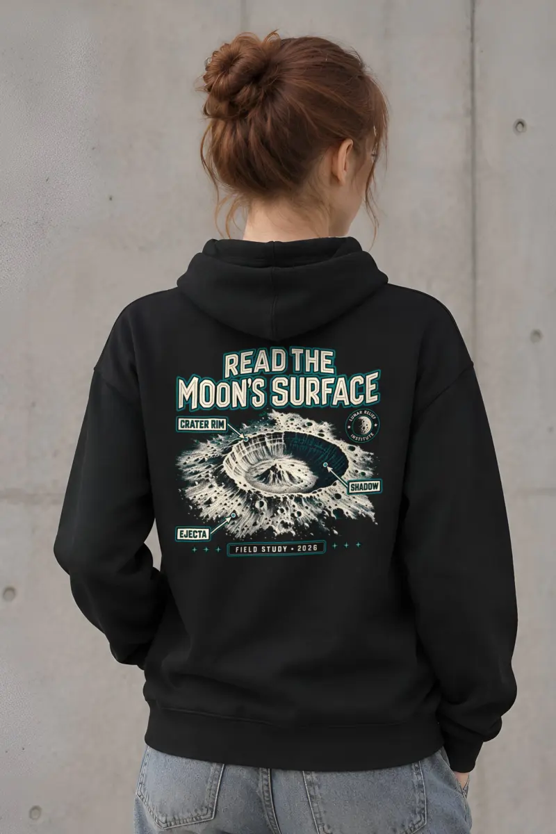 "Read the Moon's Surface" Heavy Blend Unisex Pullover Hoodie