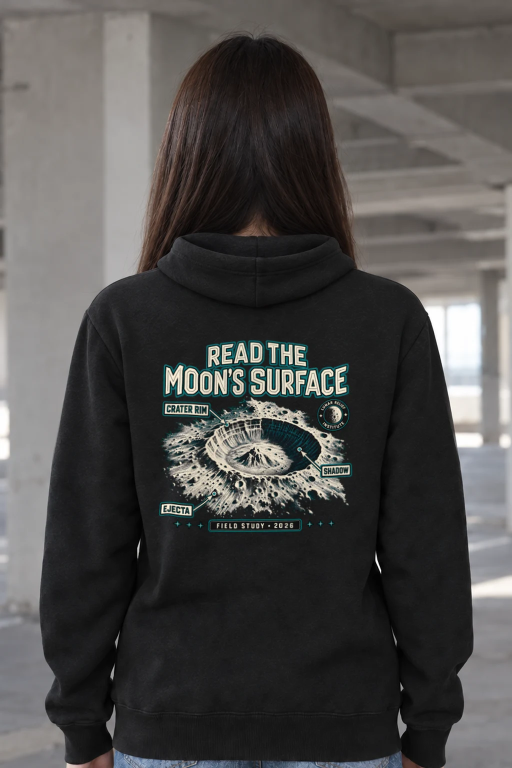 "Read the Moon's Surface" Heavy Blend Unisex Pullover Hoodie