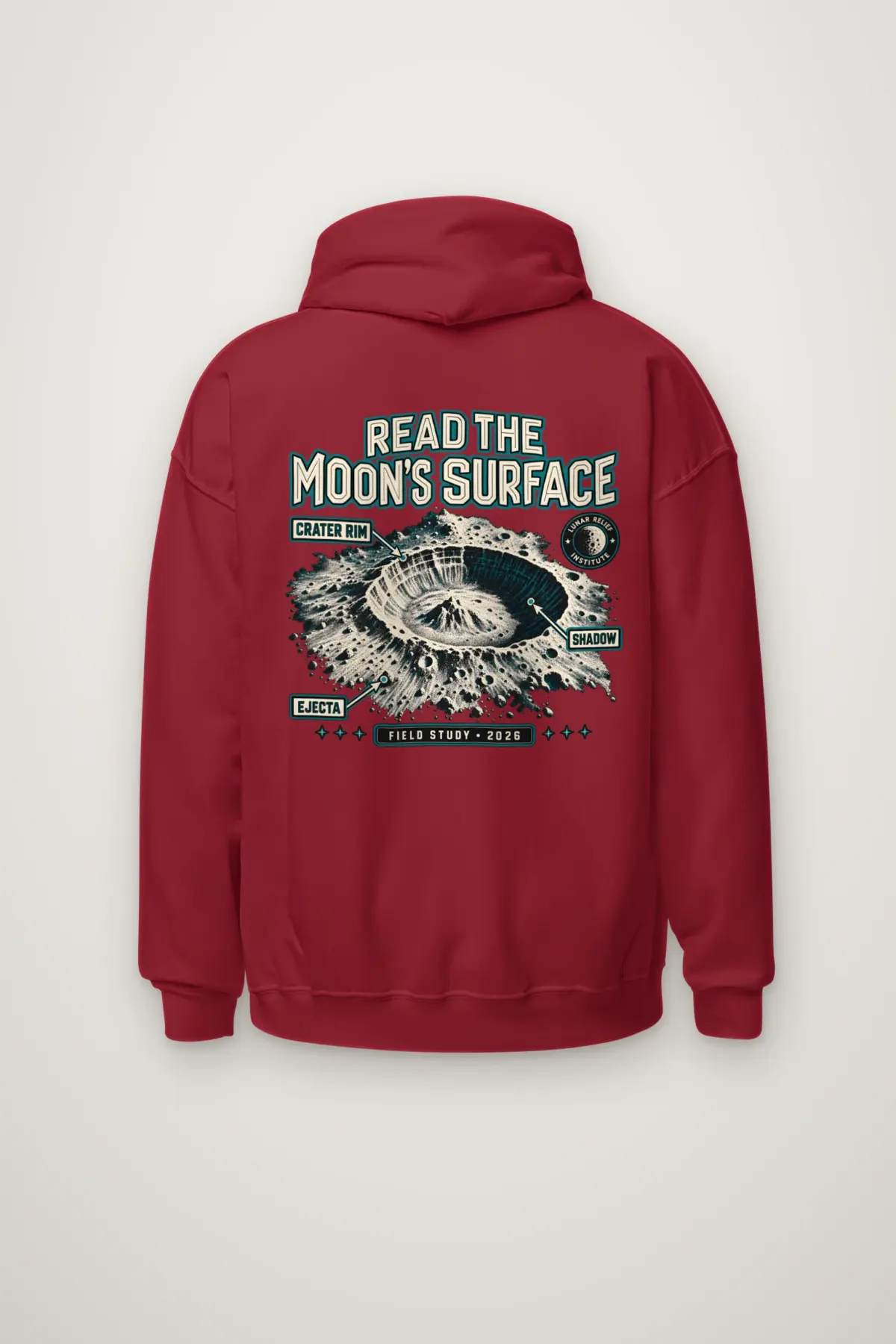 "Read the Moon's Surface" Heavy Blend Unisex Pullover Hoodie