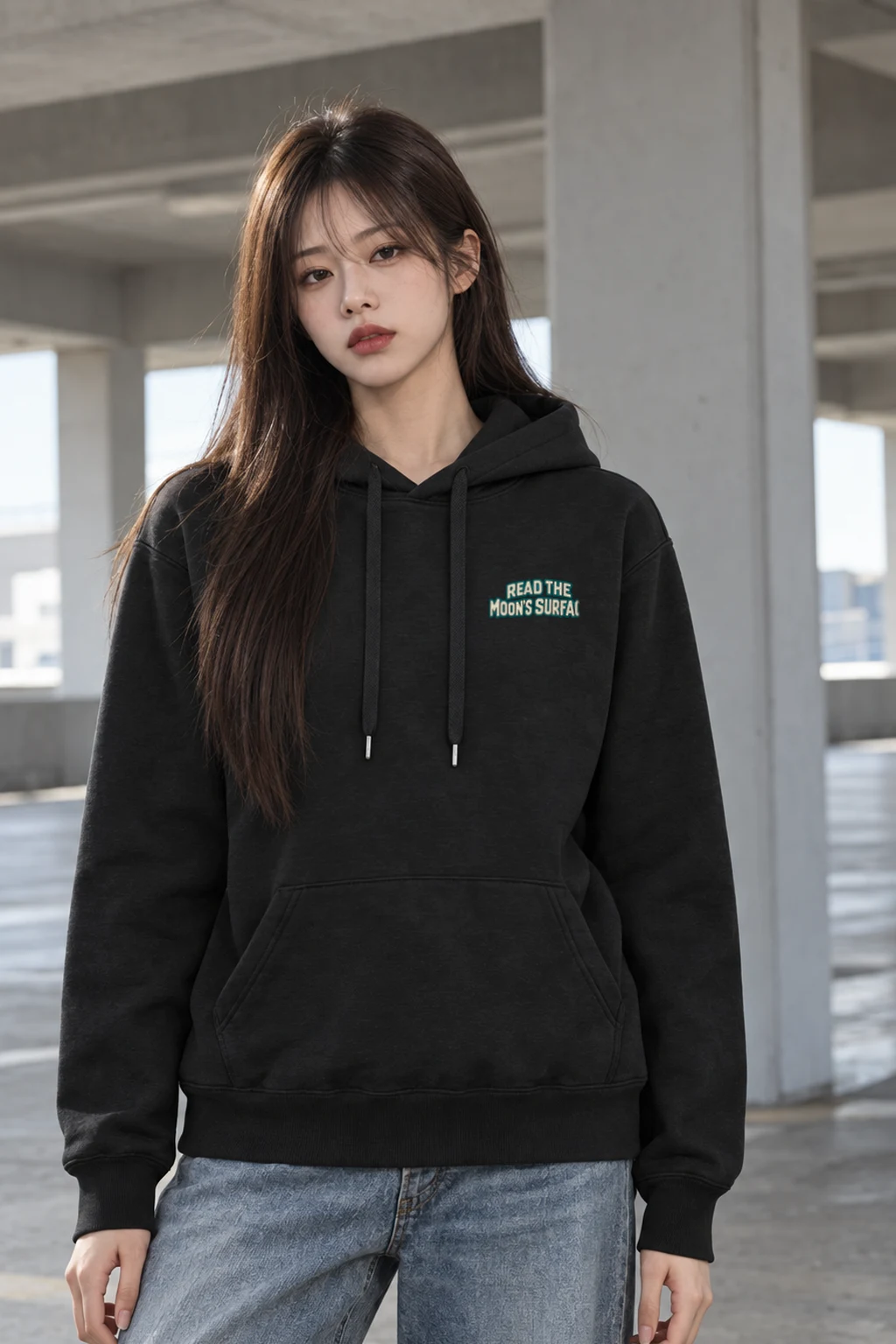 "Read the Moon's Surface" Heavy Blend Unisex Pullover Hoodie