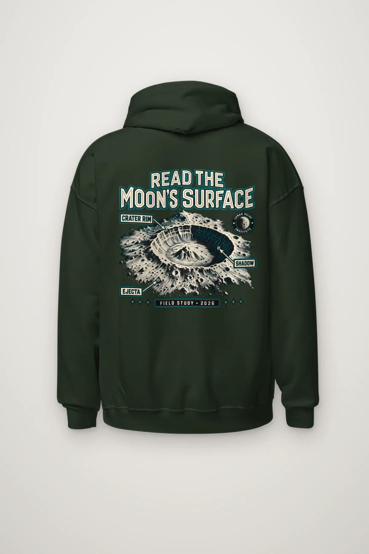 "Read the Moon's Surface" Heavy Blend Unisex Pullover Hoodie
