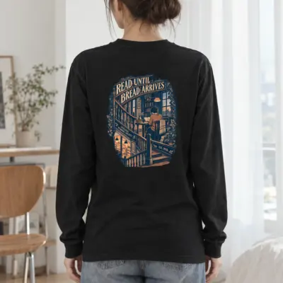 "Read Until Bread Arrives" Unisex Longsleeve T-shirt