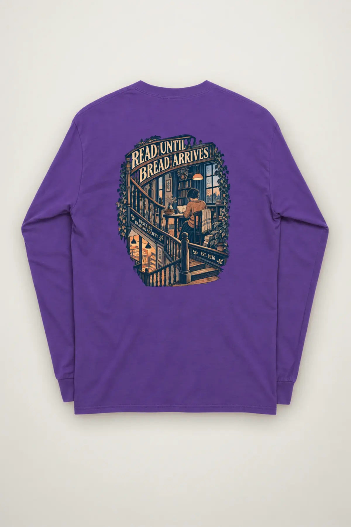 "Read Until Bread Arrives" Unisex Longsleeve T-shirt