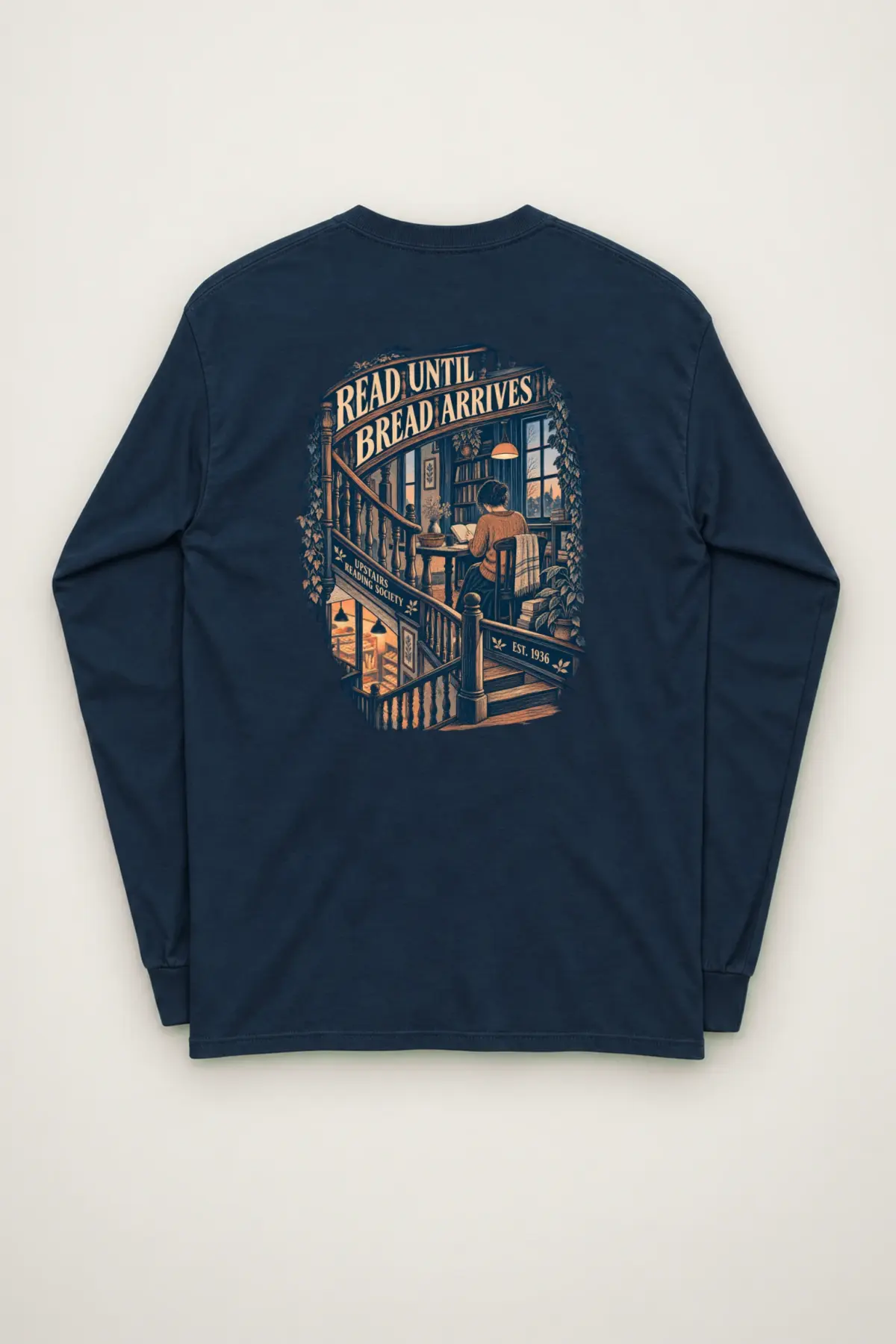 "Read Until Bread Arrives" Unisex Longsleeve T-shirt