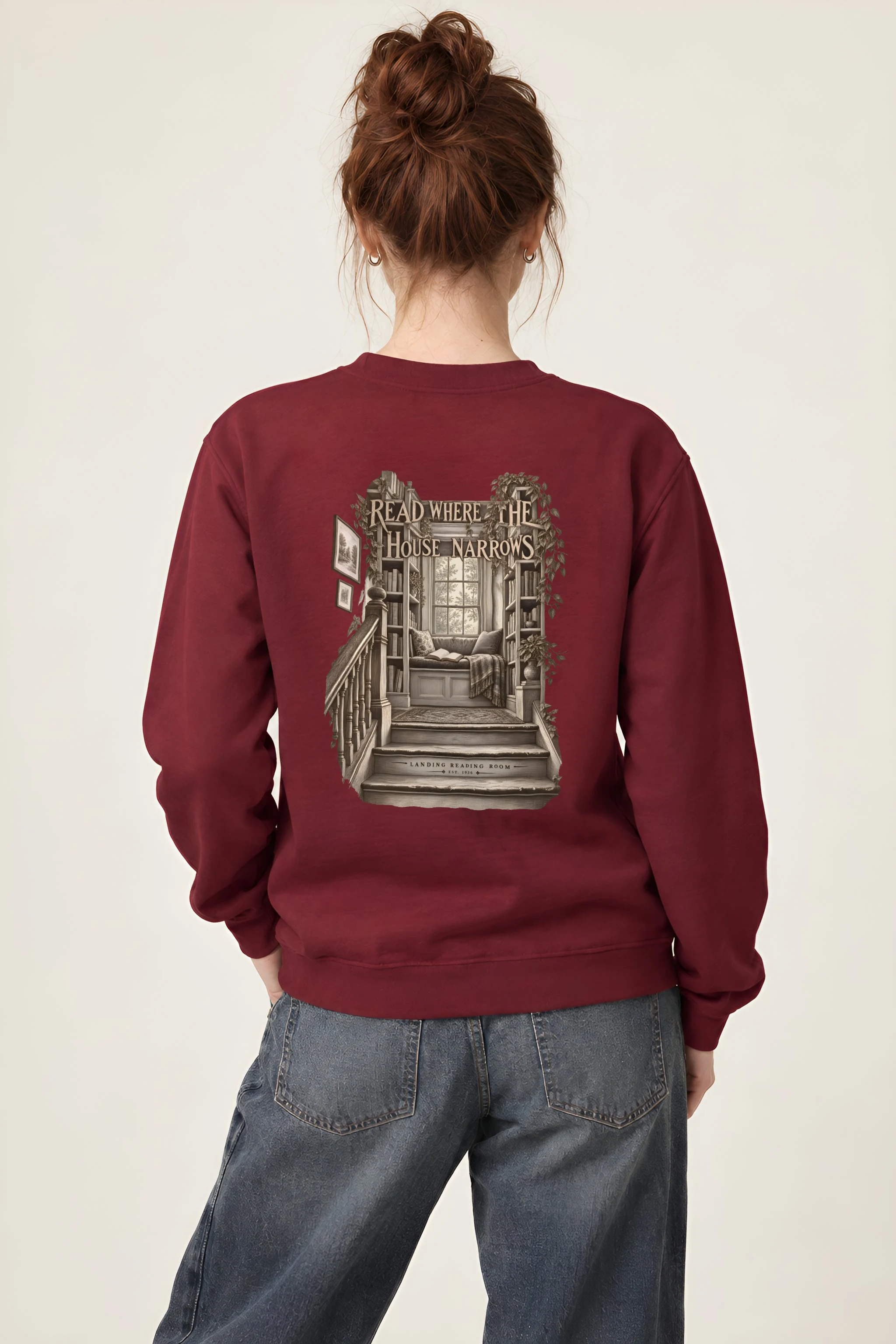 "READ WHERE THE HOUSE NARROWS" Heavy Blend Unisex Crewneck Sweatshirt