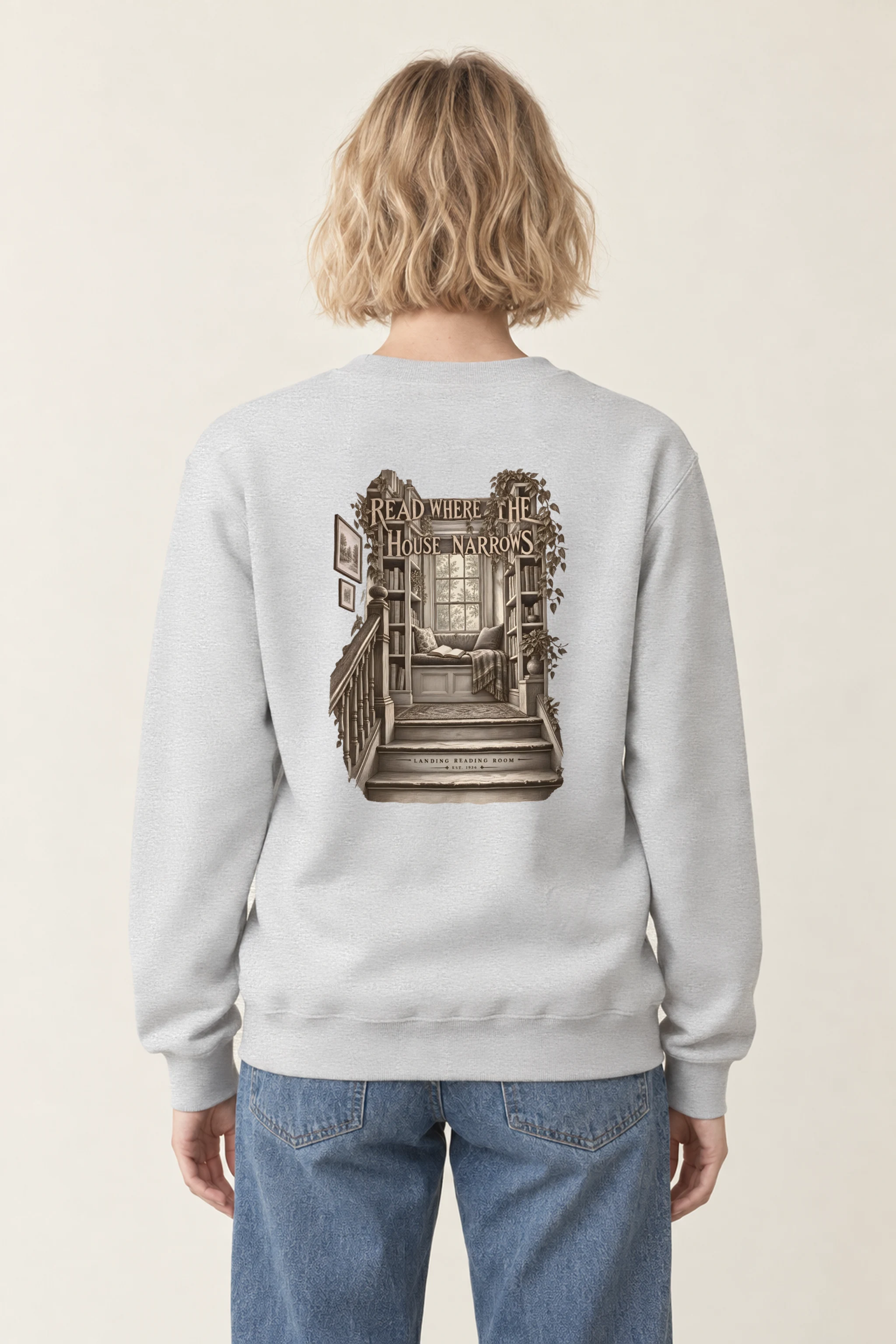 "READ WHERE THE HOUSE NARROWS" Heavy Blend Unisex Crewneck Sweatshirt