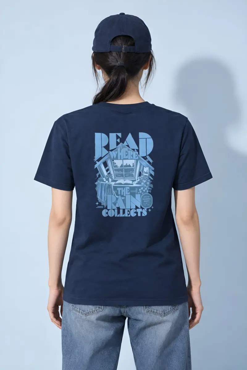"Read Where the Rain Collects" Heavyweight Unisex Crewneck T-shirt