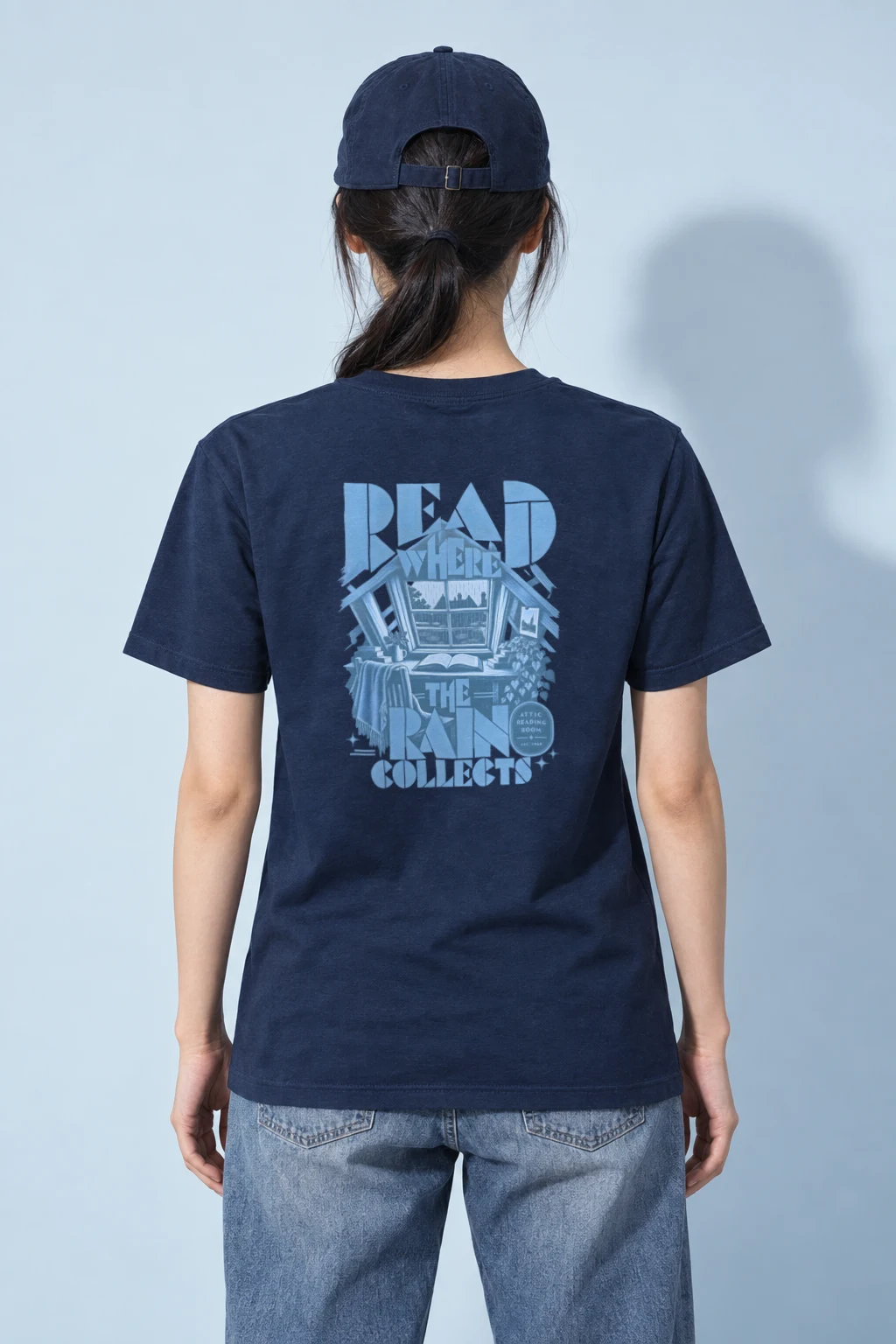 "Read Where the Rain Collects" Heavyweight Unisex Crewneck T-shirt