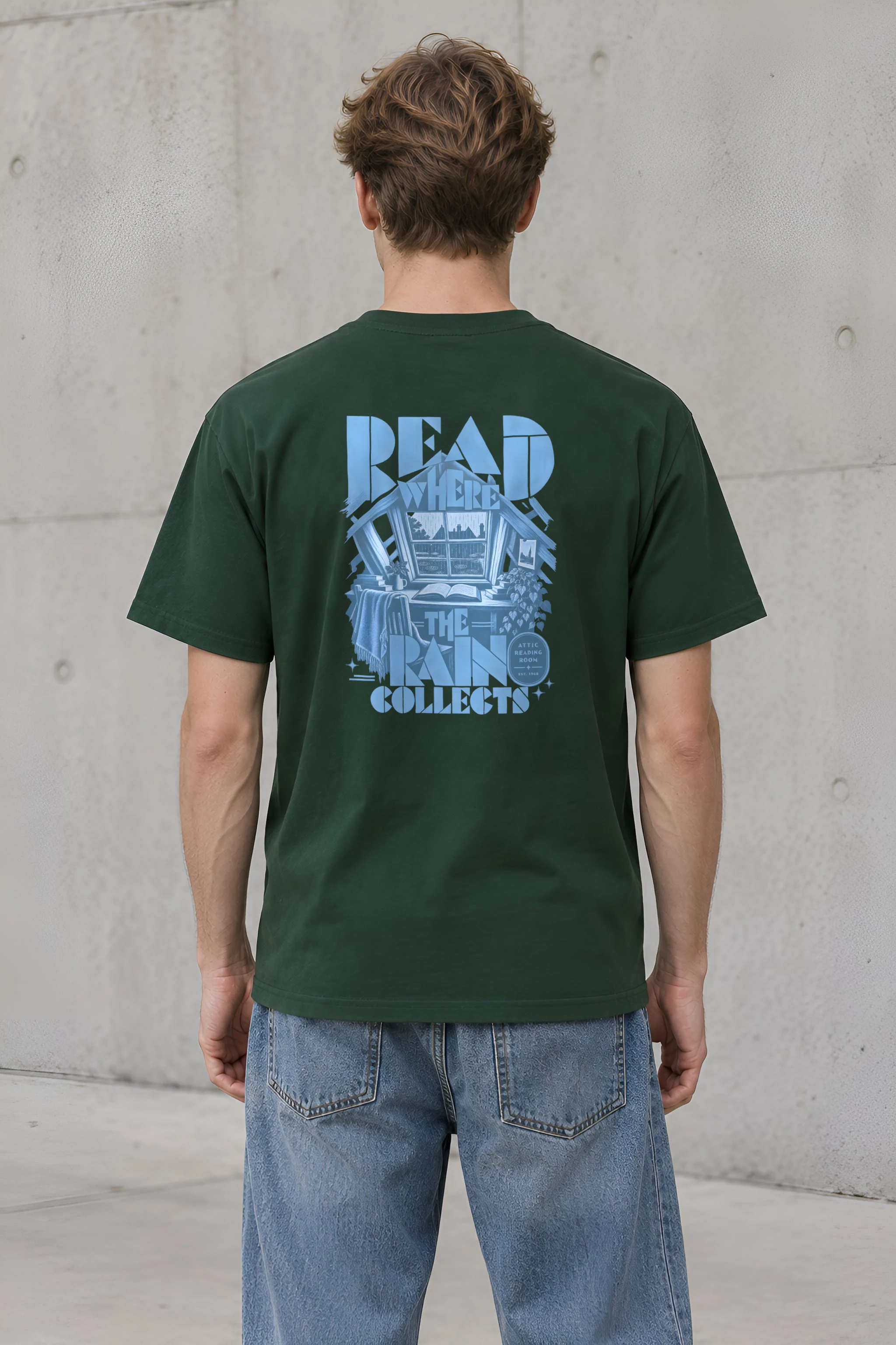 "Read Where the Rain Collects" Heavyweight Unisex Crewneck T-shirt