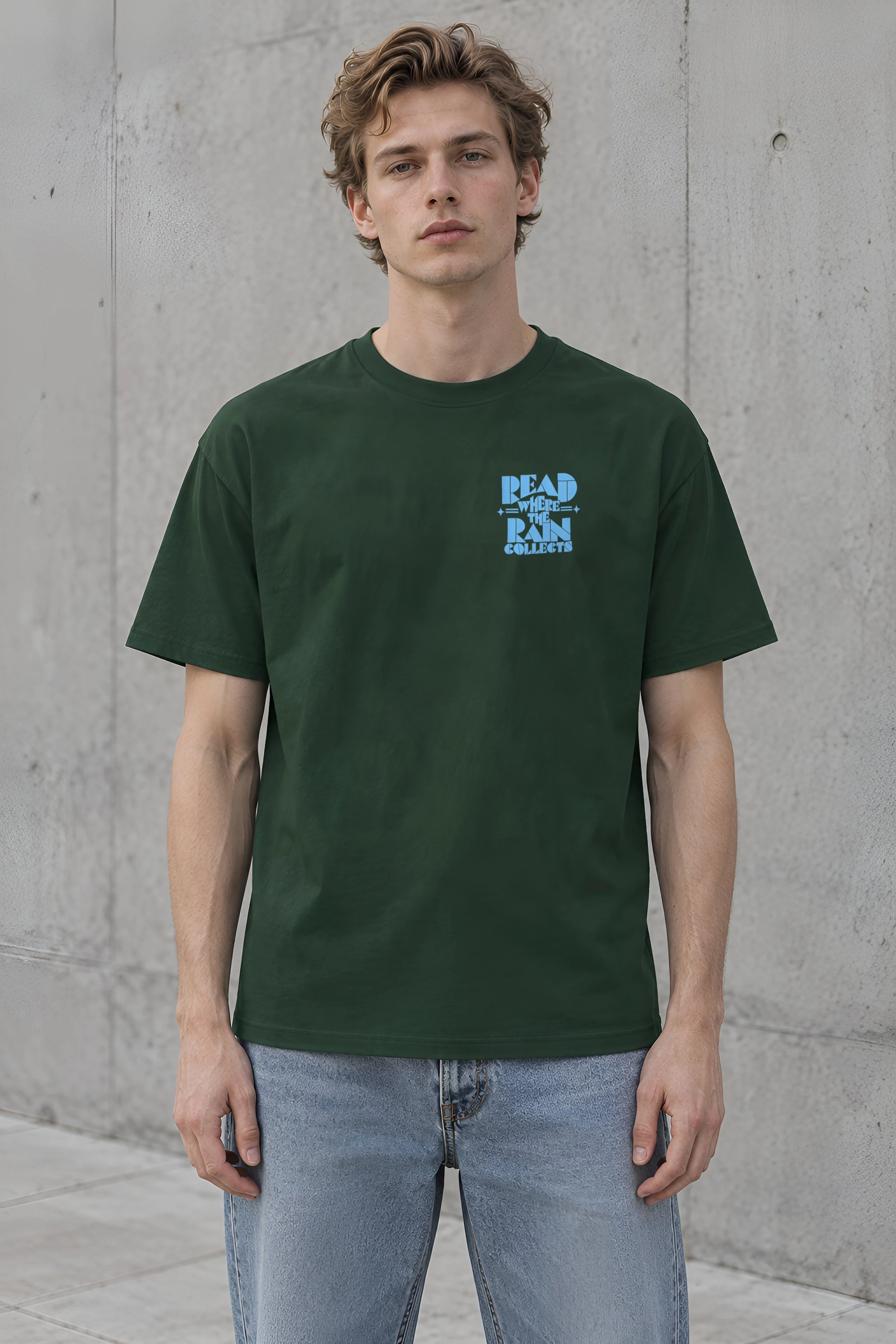 "Read Where the Rain Collects" Heavyweight Unisex Crewneck T-shirt