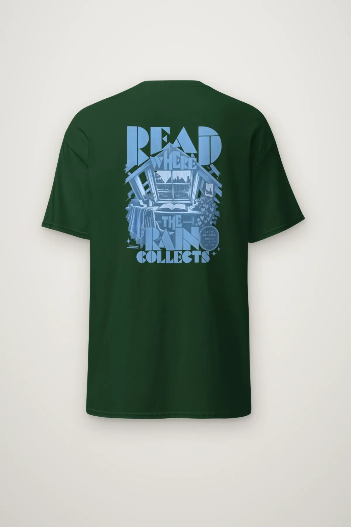 "Read Where the Rain Collects" Heavyweight Unisex Crewneck T-shirt