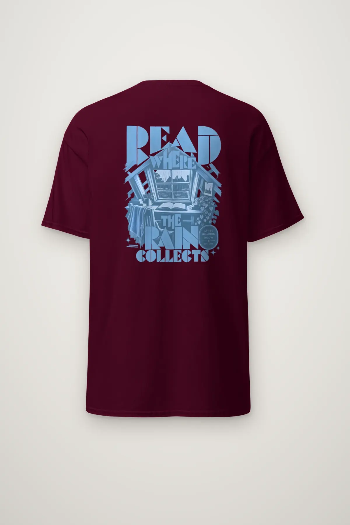 "Read Where the Rain Collects" Heavyweight Unisex Crewneck T-shirt