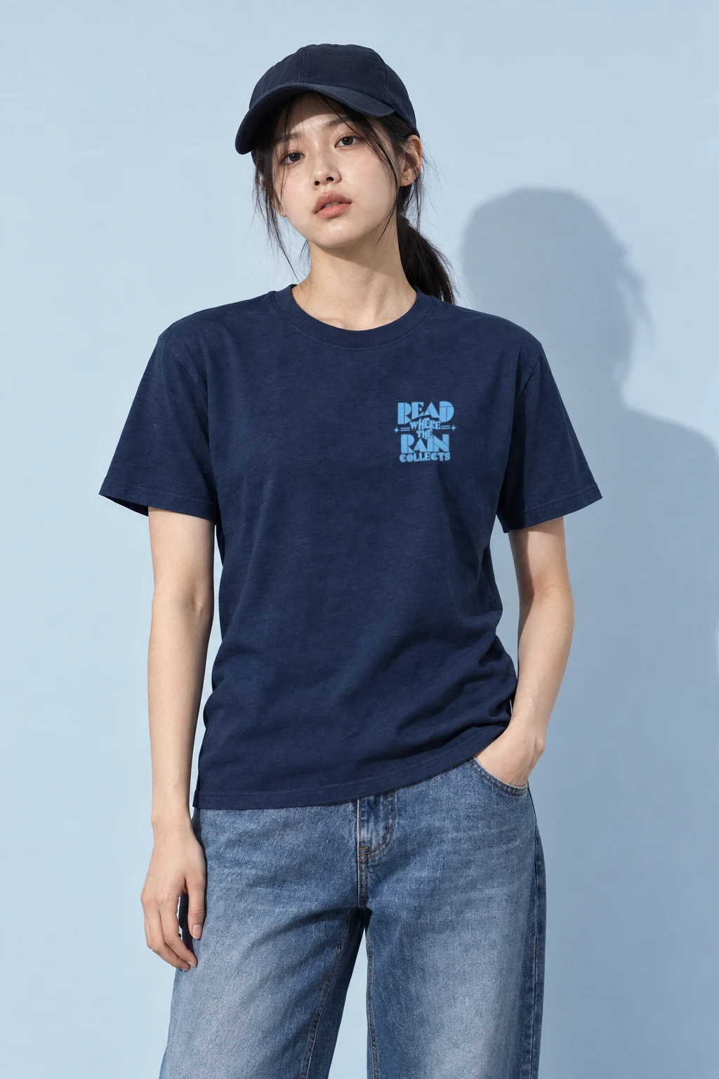 "Read Where the Rain Collects" Heavyweight Unisex Crewneck T-shirt