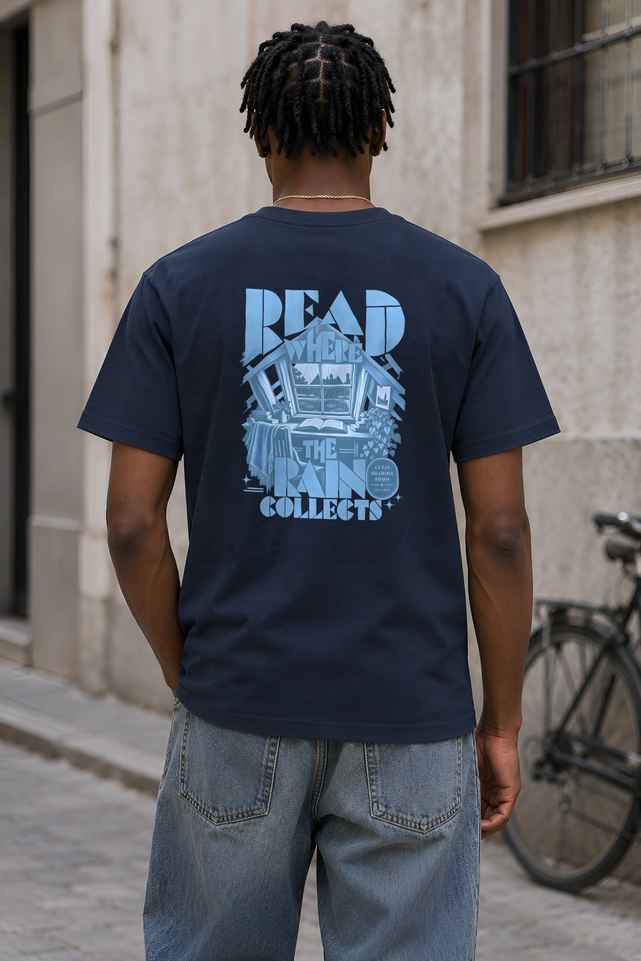 "Read Where the Rain Collects" Heavyweight Unisex Crewneck T-shirt