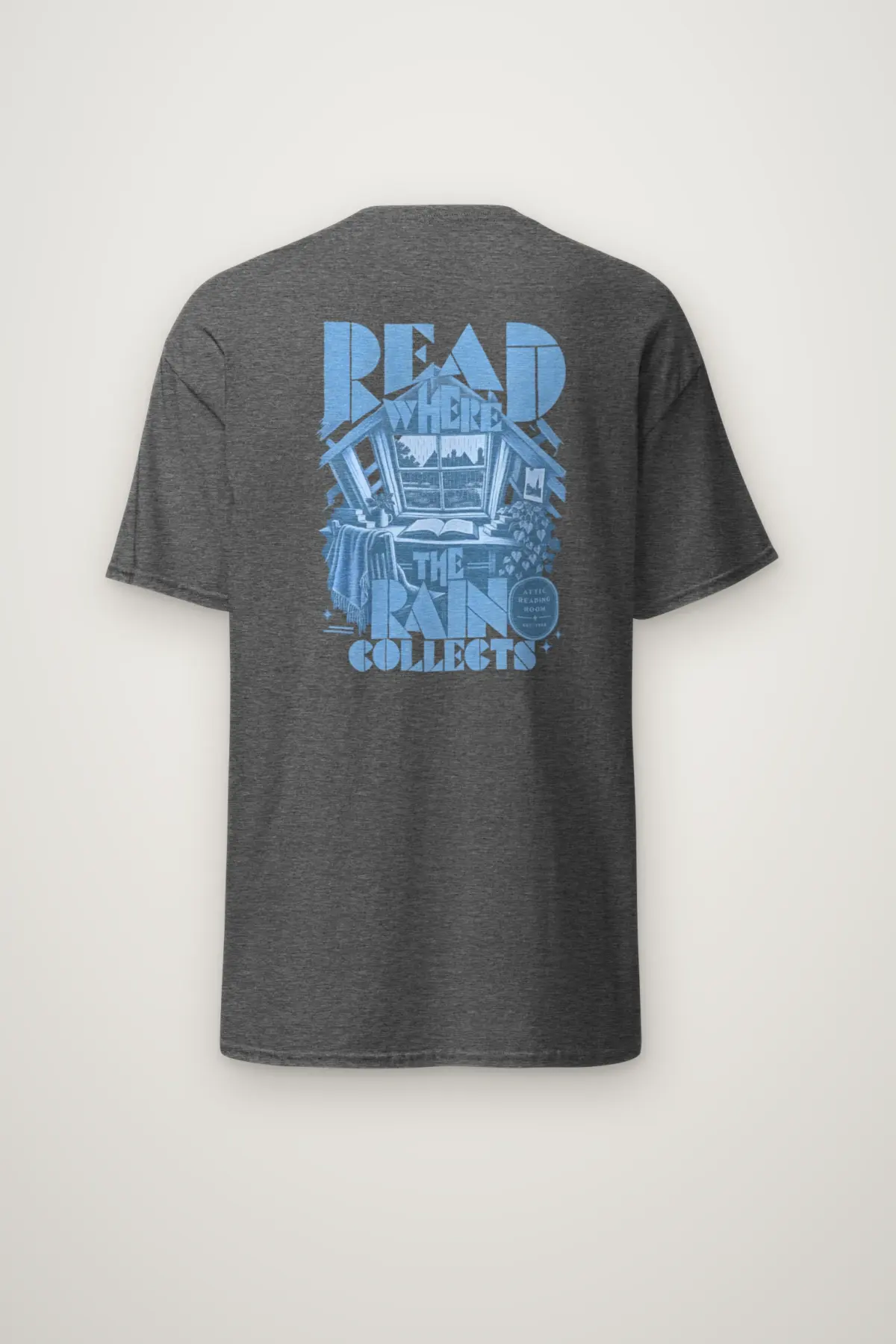 "Read Where the Rain Collects" Heavyweight Unisex Crewneck T-shirt