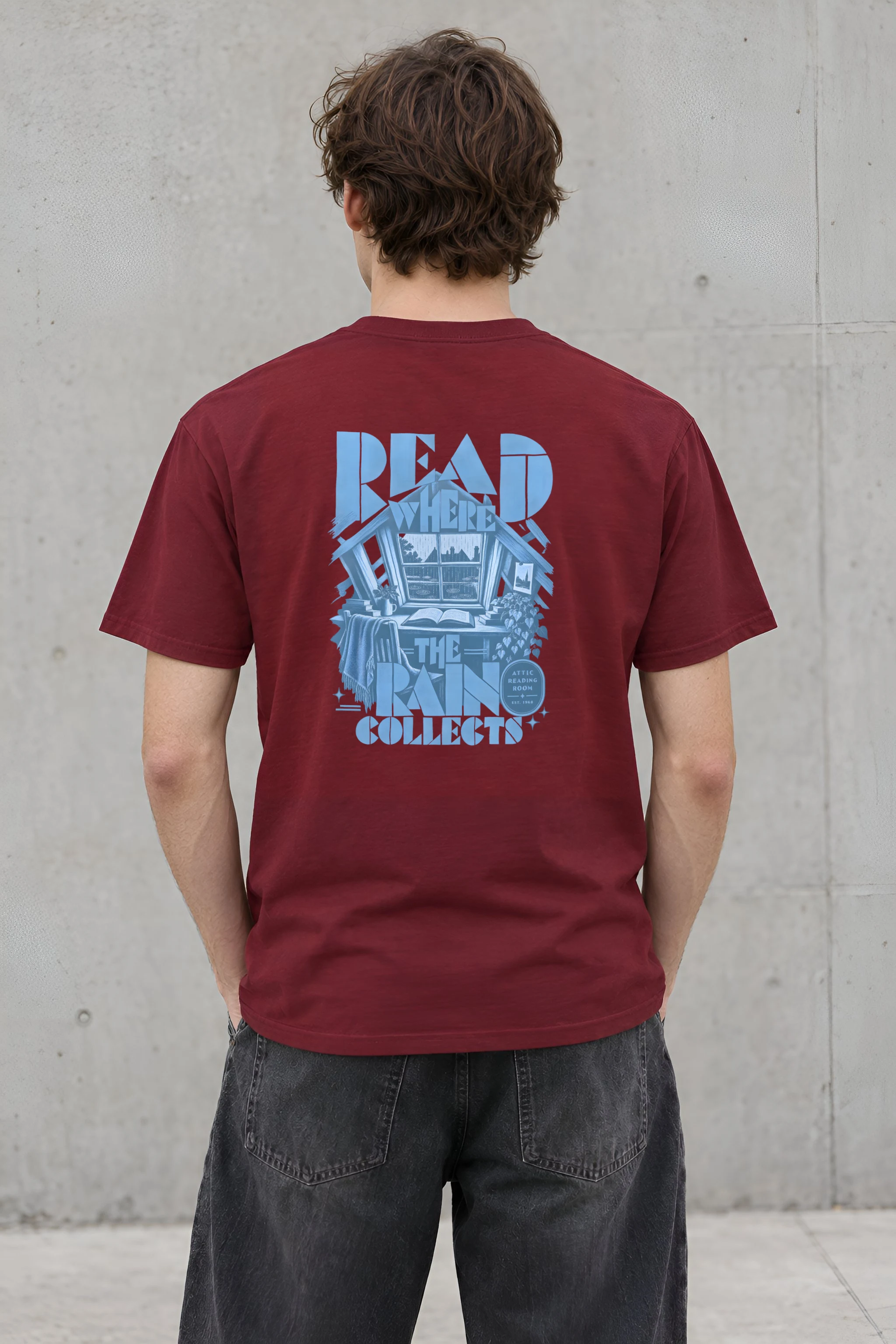 "Read Where the Rain Collects" Heavyweight Unisex Crewneck T-shirt